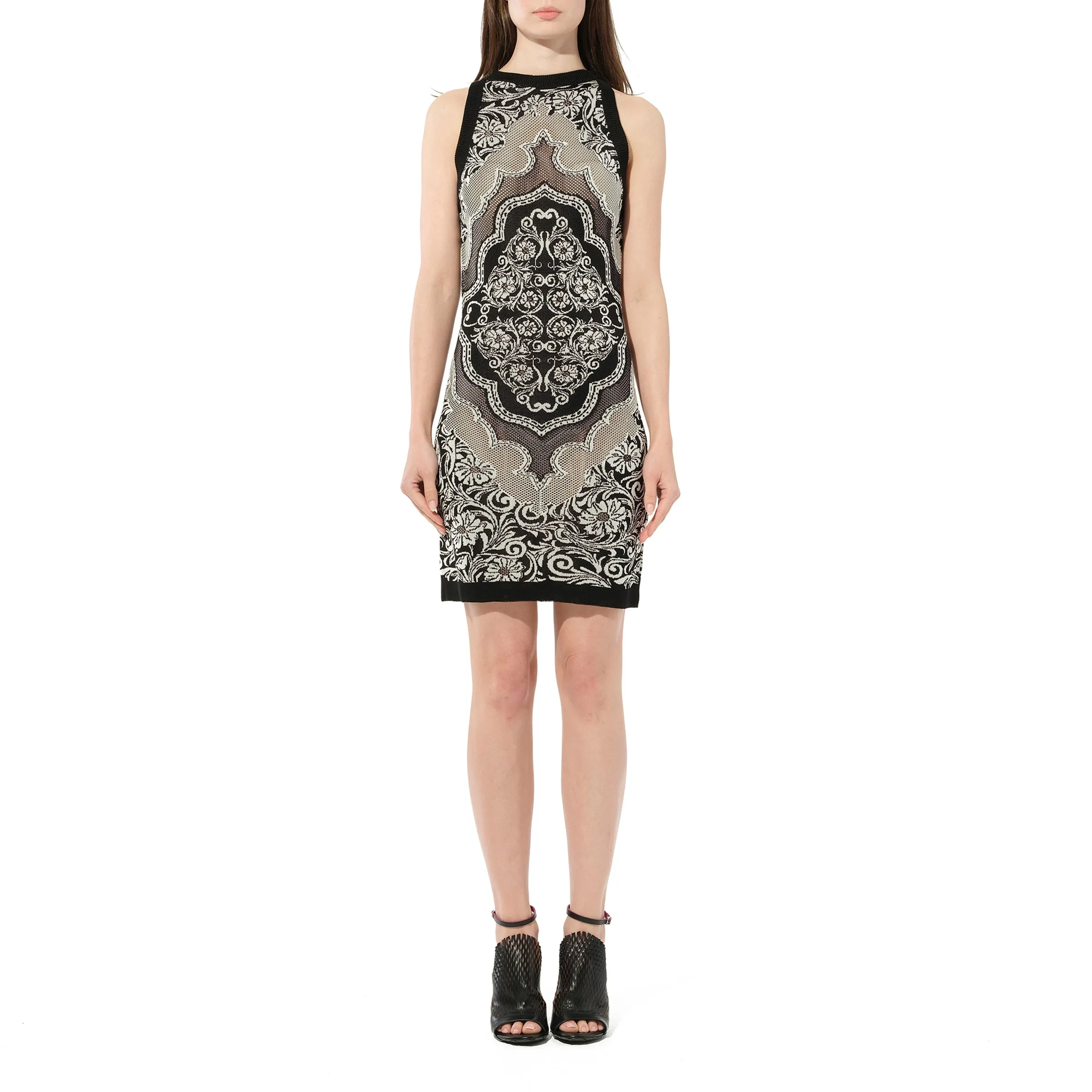 Knit Dress Const in Black/White sold by MARAIS product image thumbnail 4