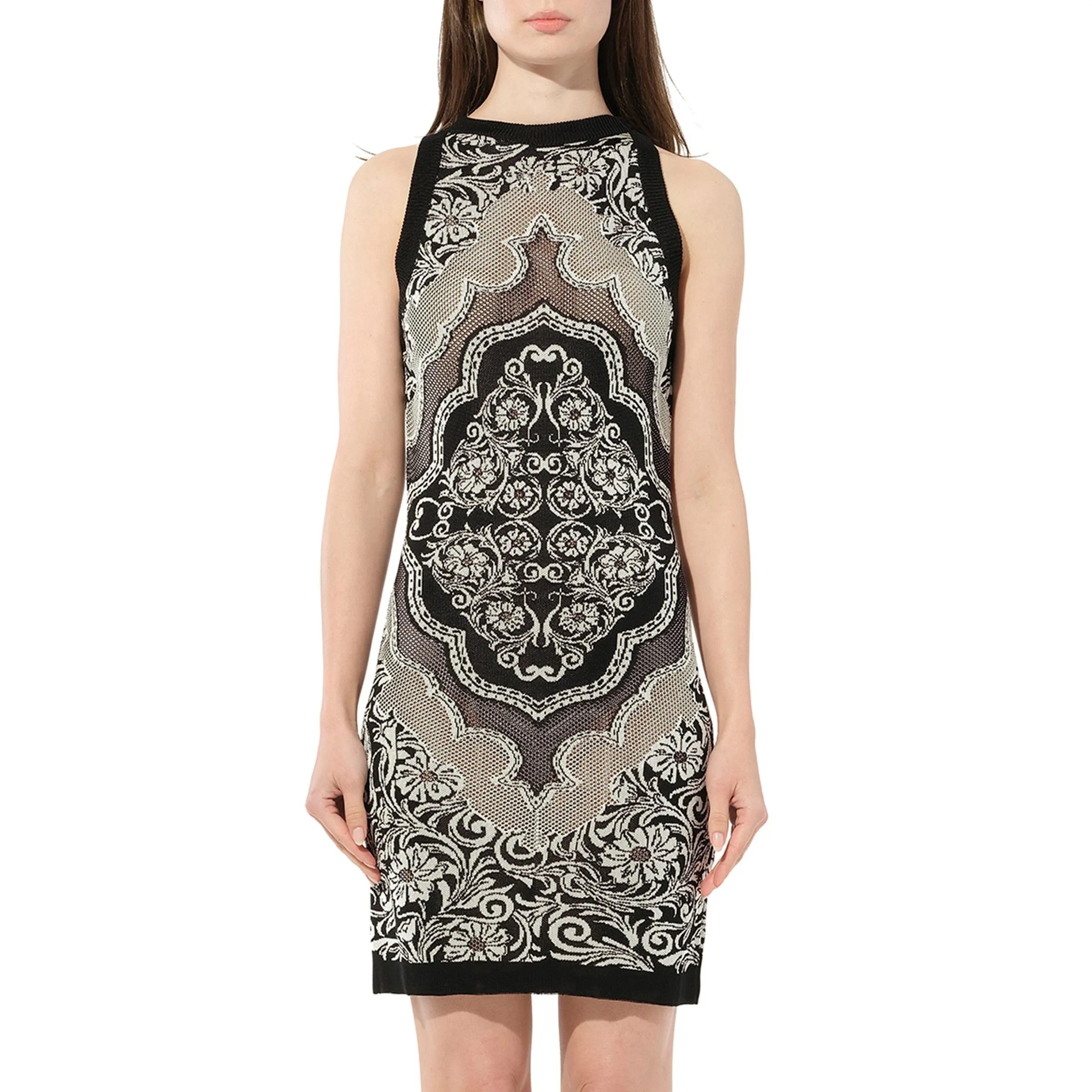 Knit Dress Const in Black/White sold by MARAIS