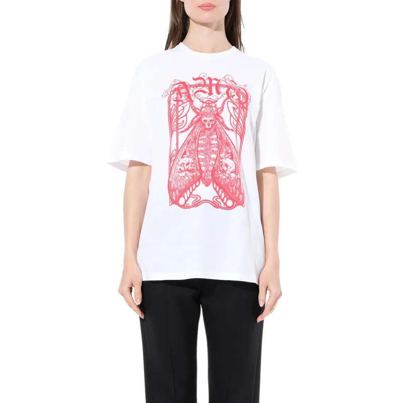 Moth Oversize T-Shirt in White sold by MARAIS