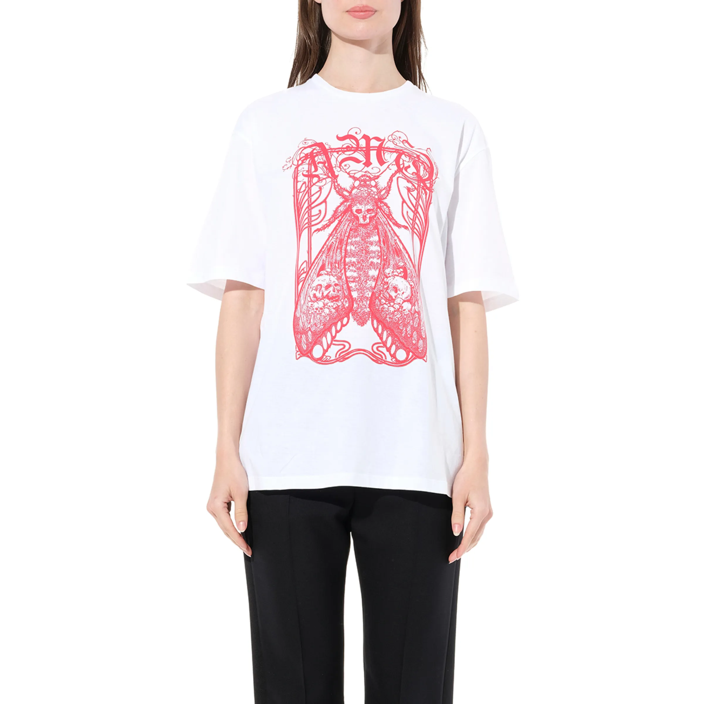 Moth Oversize T-Shirt in White sold by MARAIS