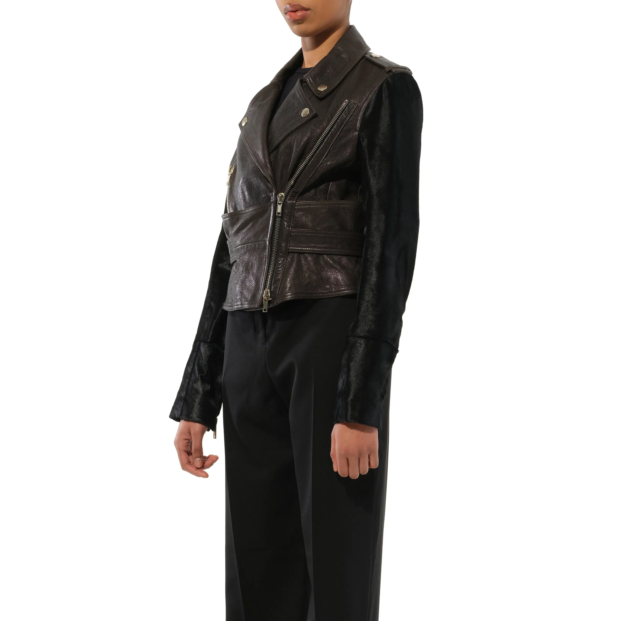 Lamb Leather Jacket in Black sold by MARAIS product image thumbnail 5