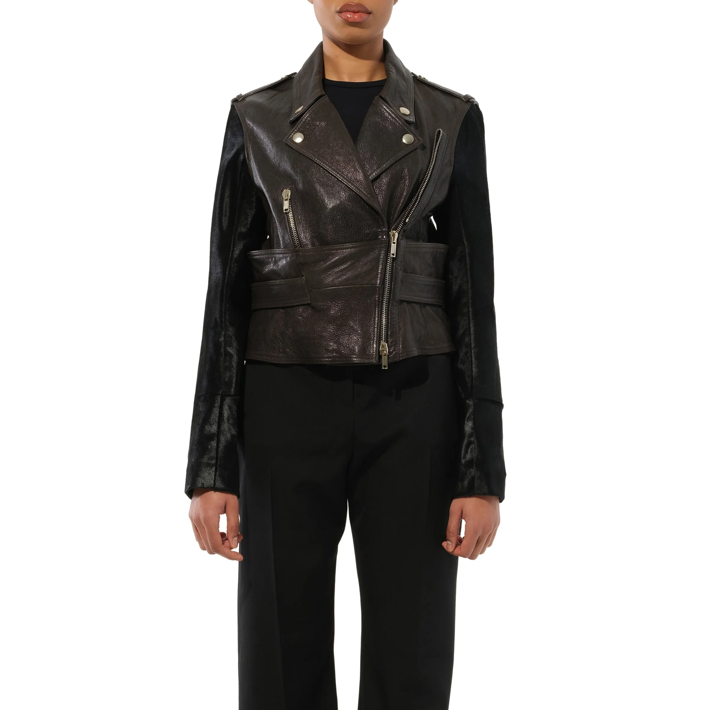 Lamb Leather Jacket in Black sold by MARAIS