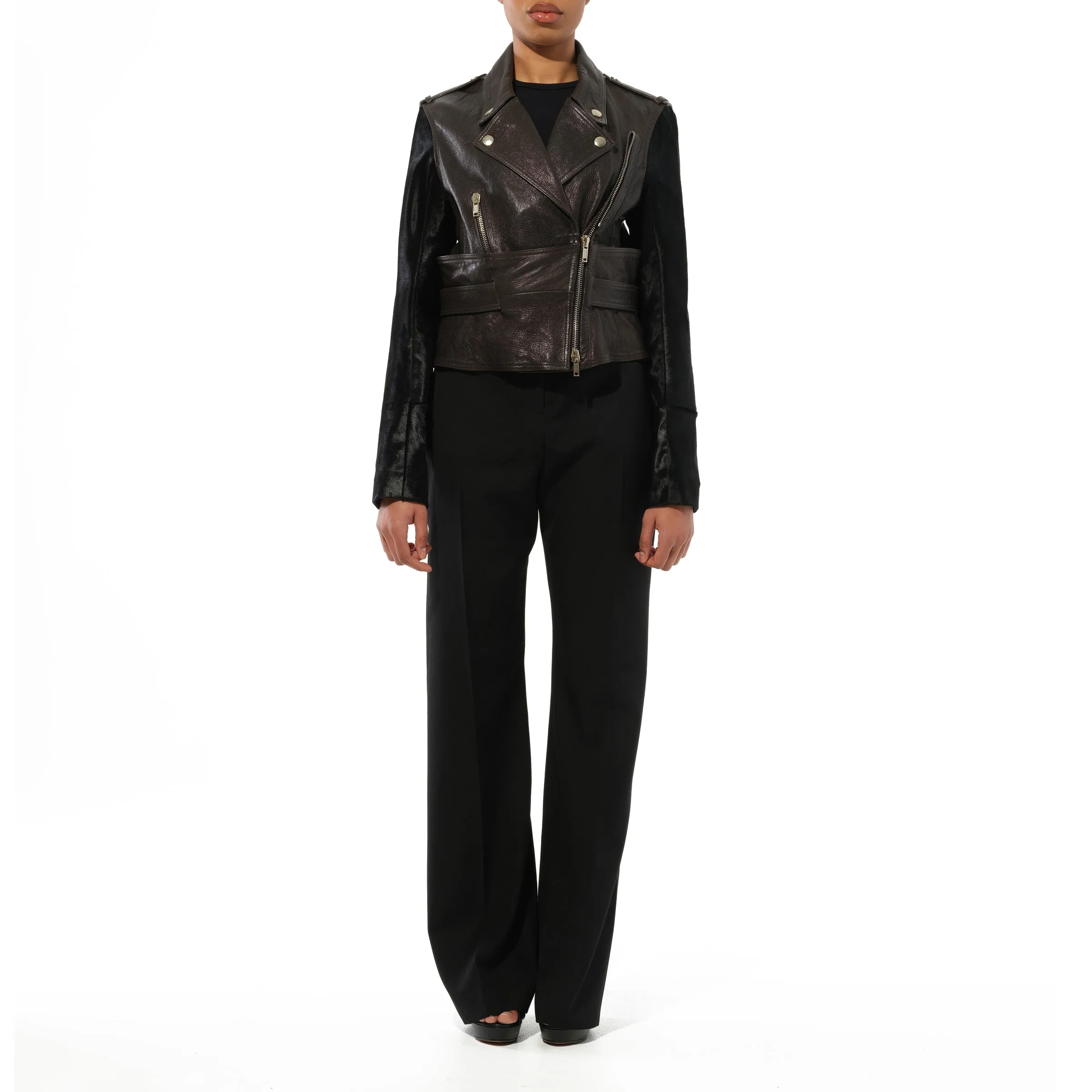 Lamb Leather Jacket in Black sold by MARAIS product image thumbnail 4