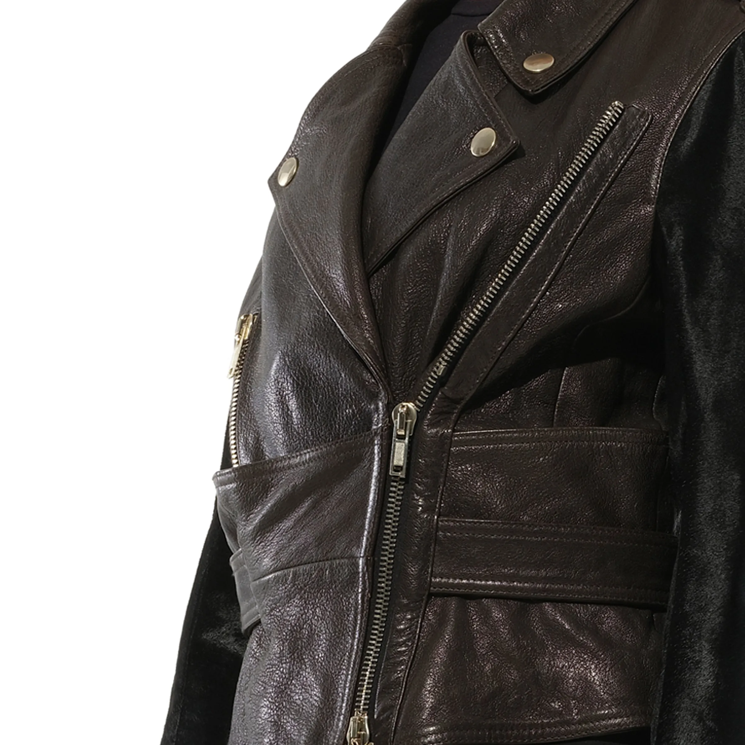 Lamb Leather Jacket in Black sold by MARAIS product image thumbnail 2