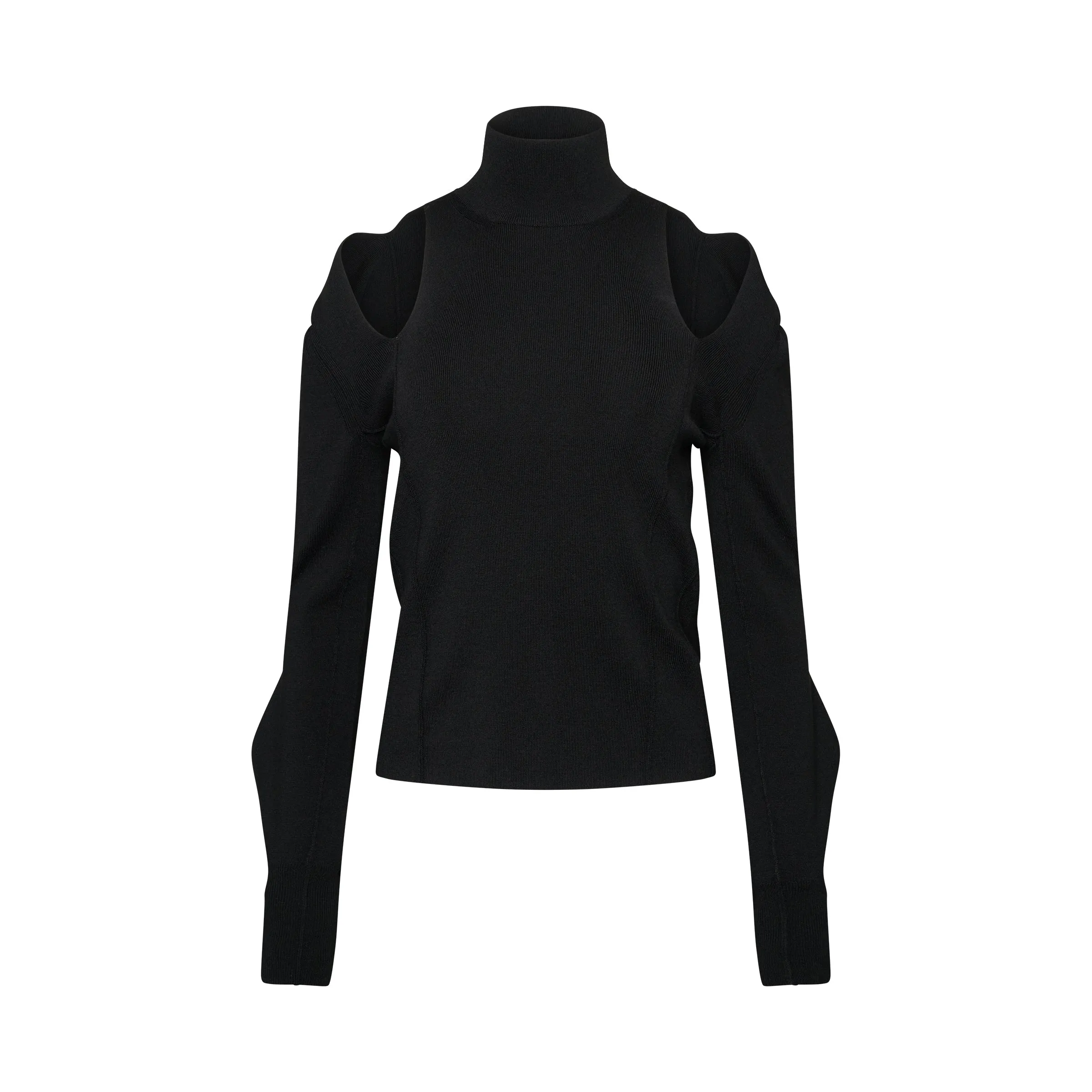 Turtle Neck Knitwear in Black sold by MARAIS