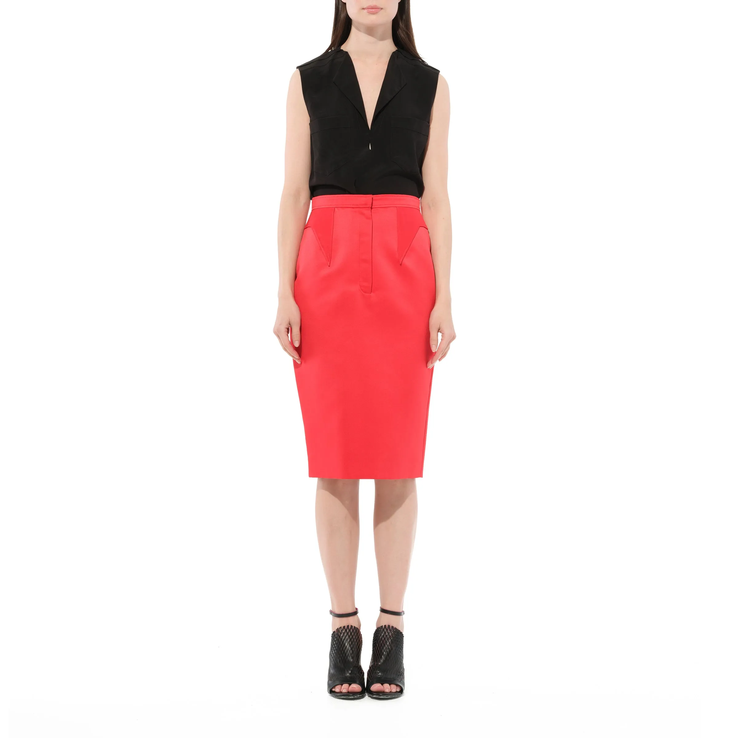 Podium Skirt in Red sold by MARAIS product image thumbnail 4