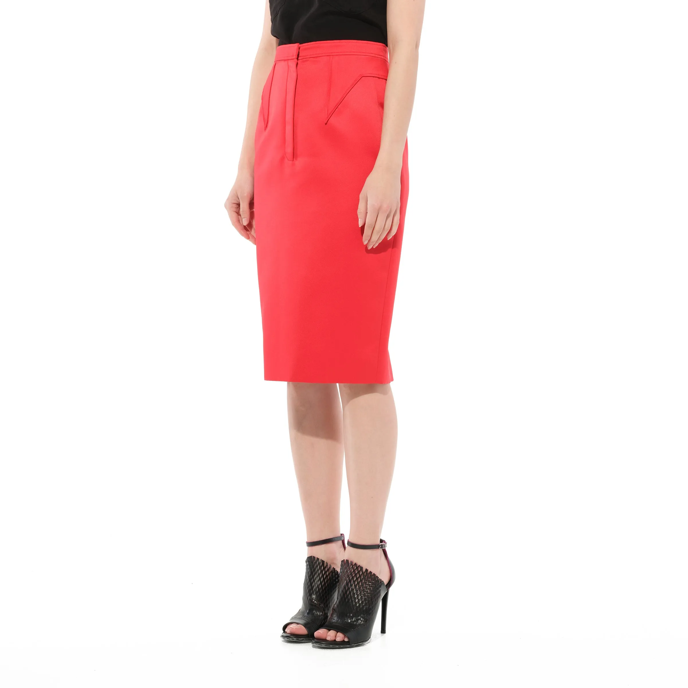 Podium Skirt in Red sold by MARAIS product image thumbnail 5