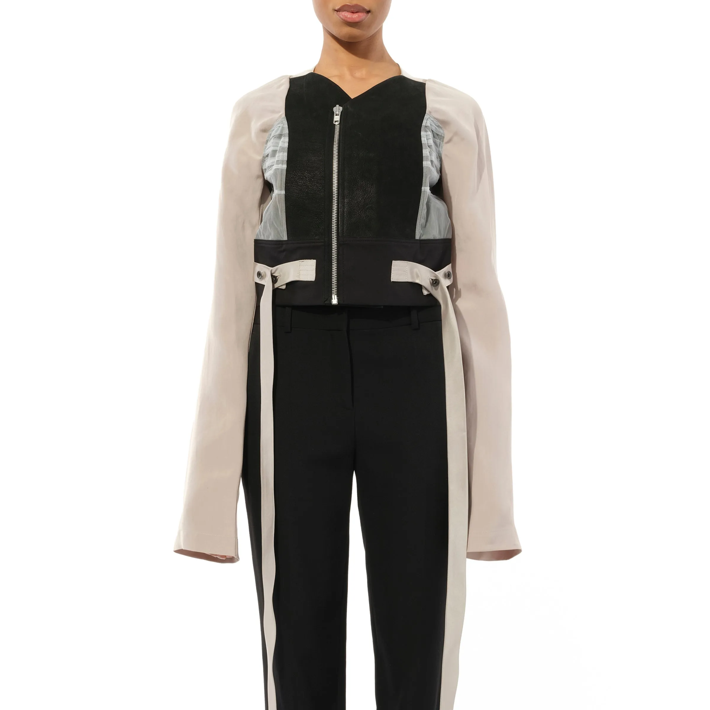 Nymph Leather Biker Jacket in Multicolor sold by MARAIS