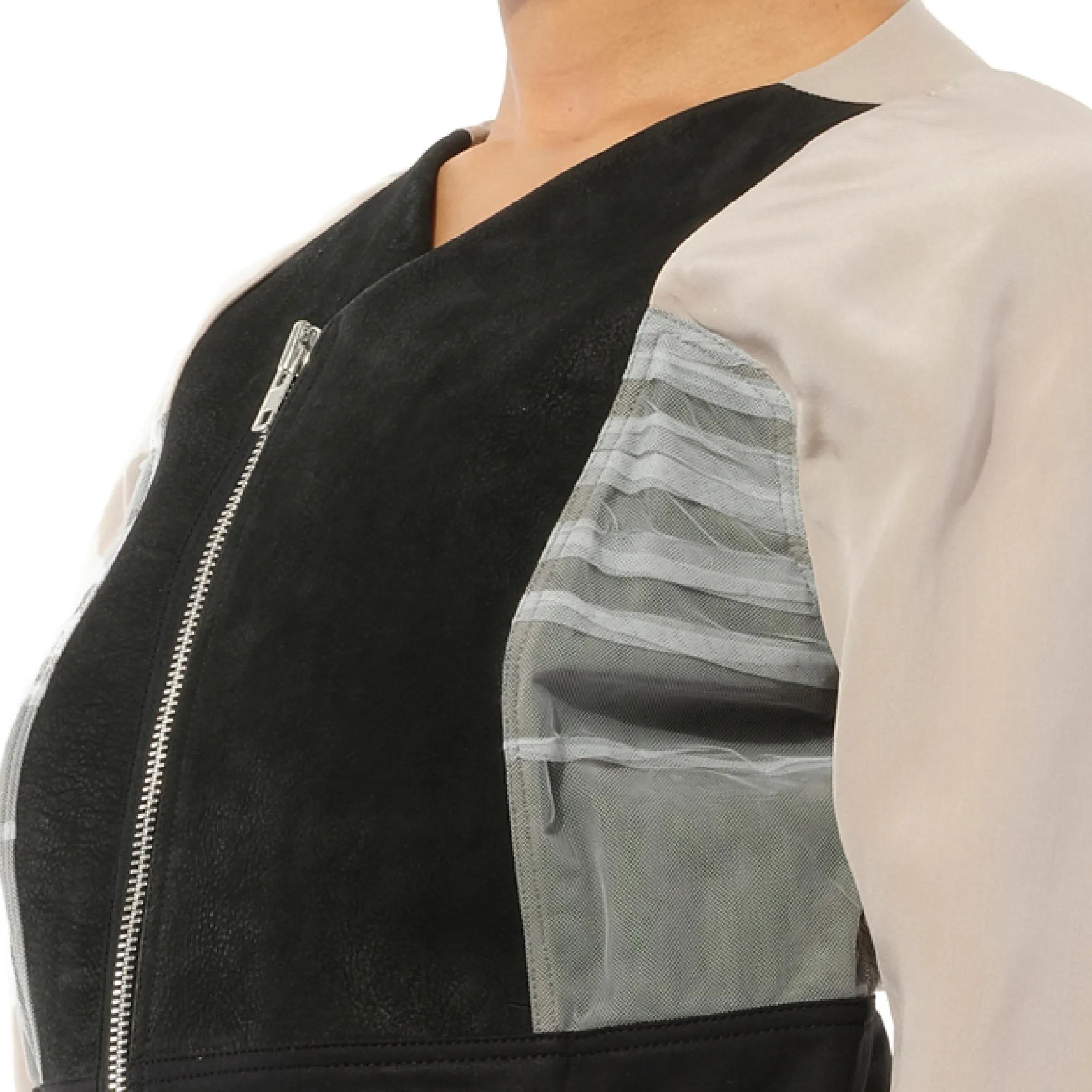 Nymph Leather Biker Jacket in Multicolor sold by MARAIS product image thumbnail 2