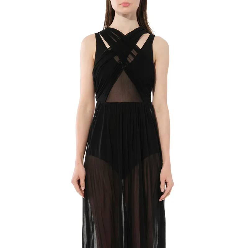 Twist Dress in Black sold by MARAIS