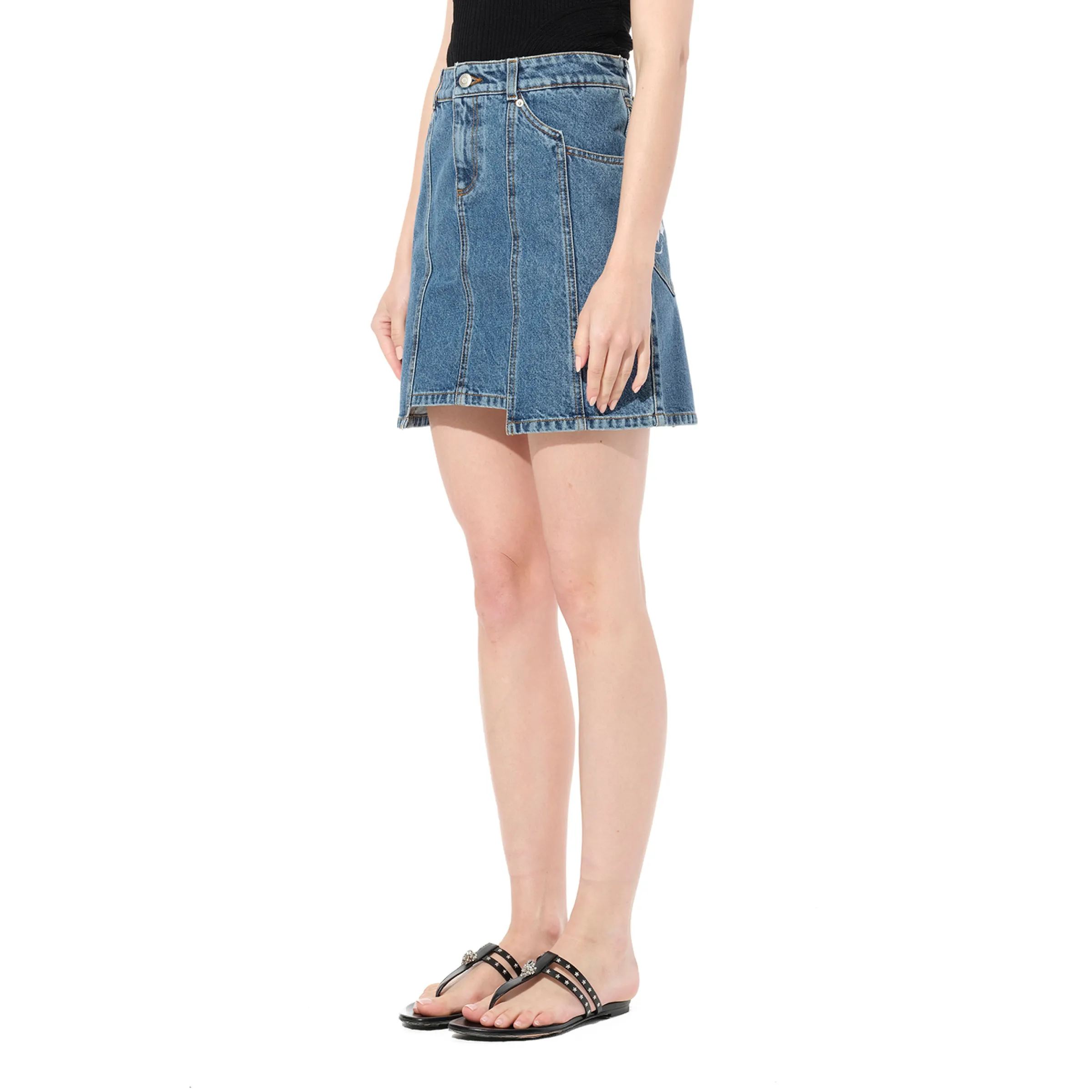 Mini Denim Skirt in Blue sold by MARAIS product image thumbnail 5
