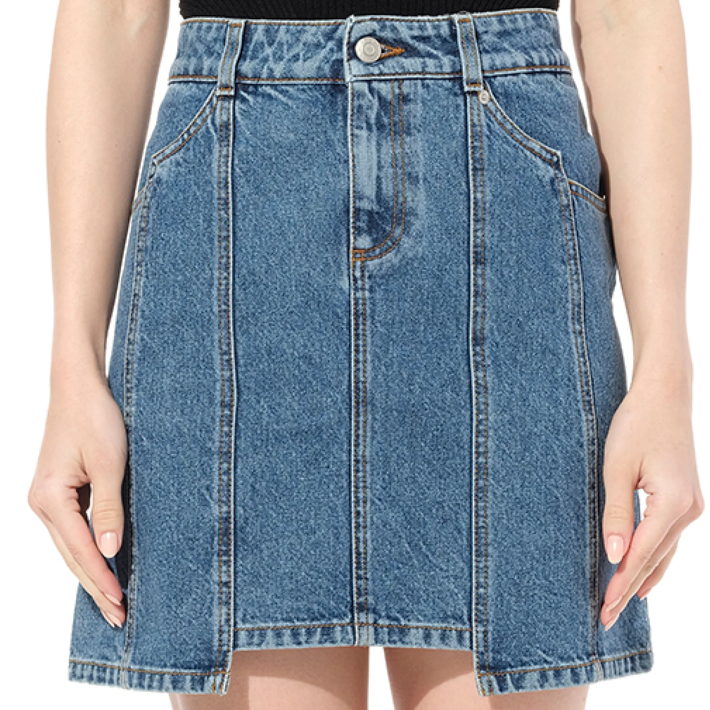 Mini Denim Skirt in Blue sold by MARAIS product image thumbnail 2