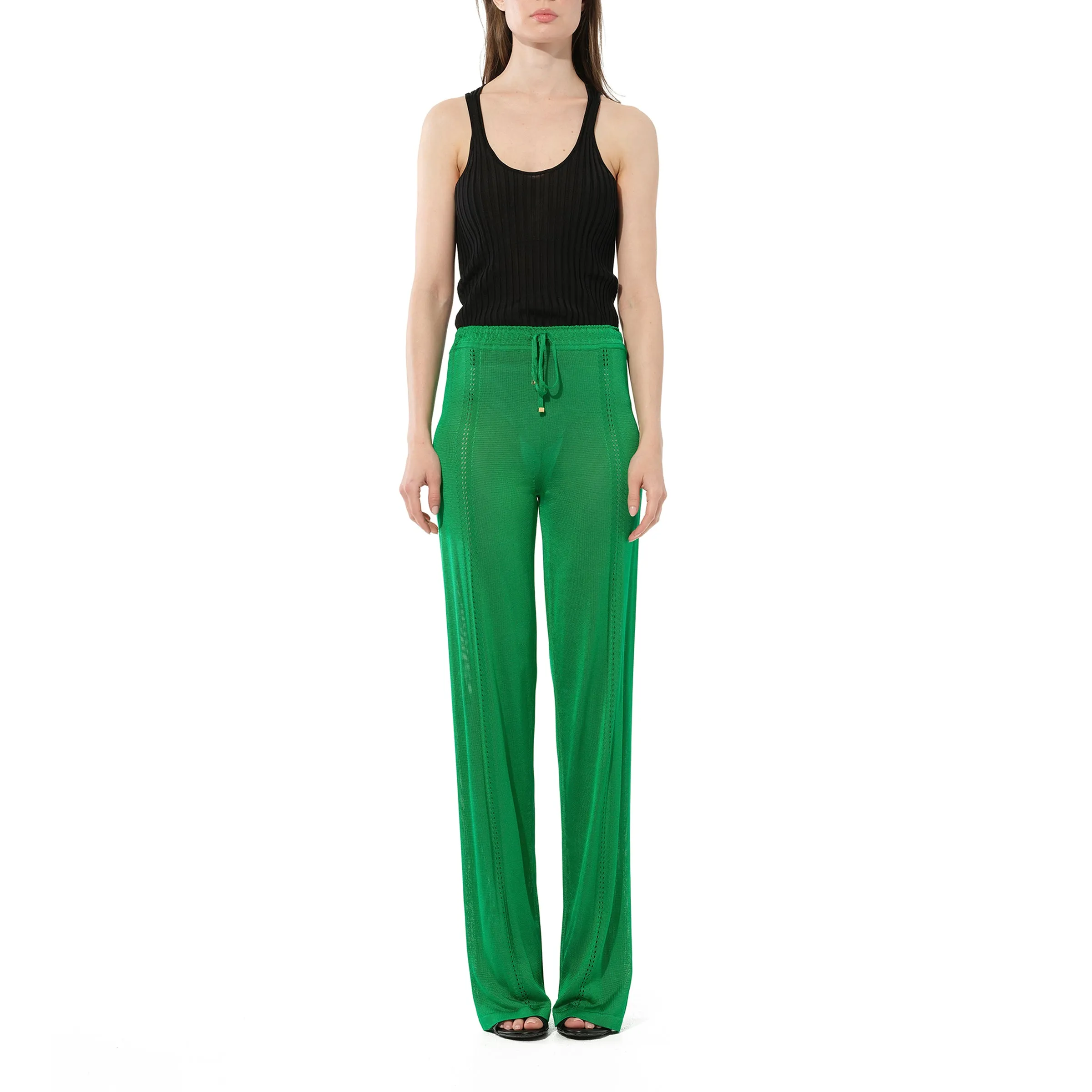 Trousers in Green sold by MARAIS product image thumbnail 4