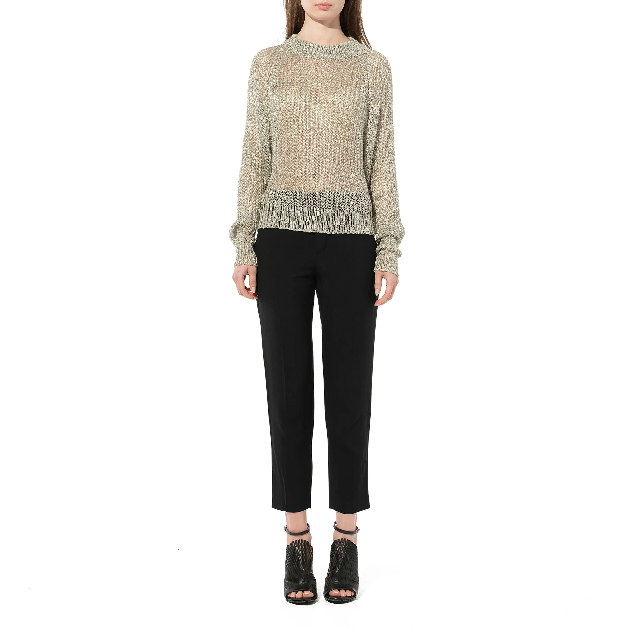 Knit Jumper in Silver sold by MARAIS product image thumbnail 4