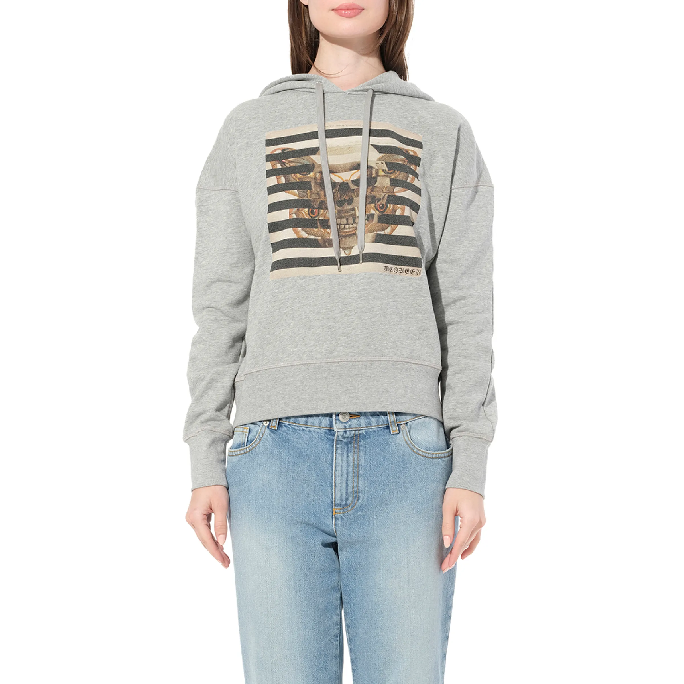 Butterfly Skull Sweatshirt in Grey sold by MARAIS