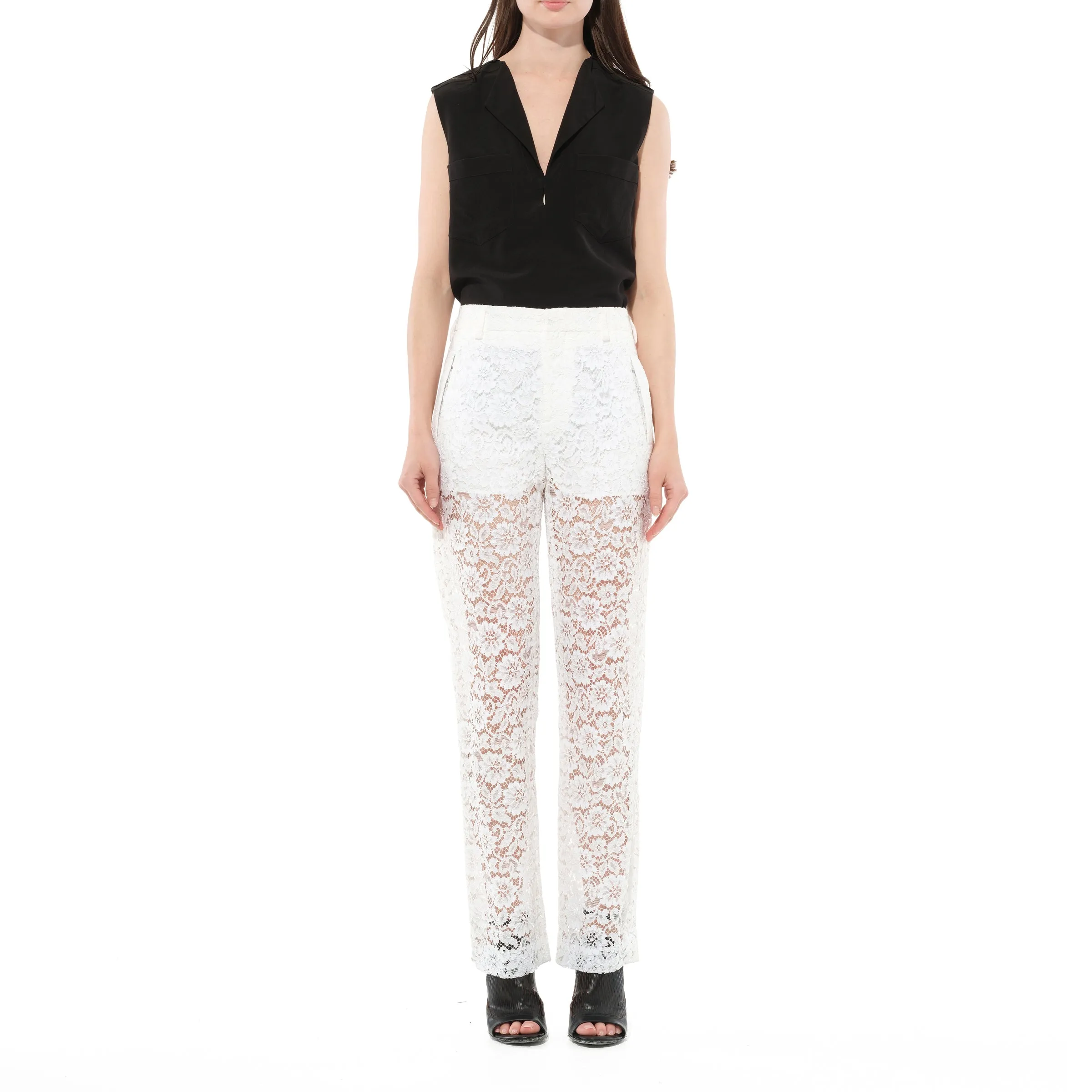 Pants in White sold by MARAIS product image thumbnail 4