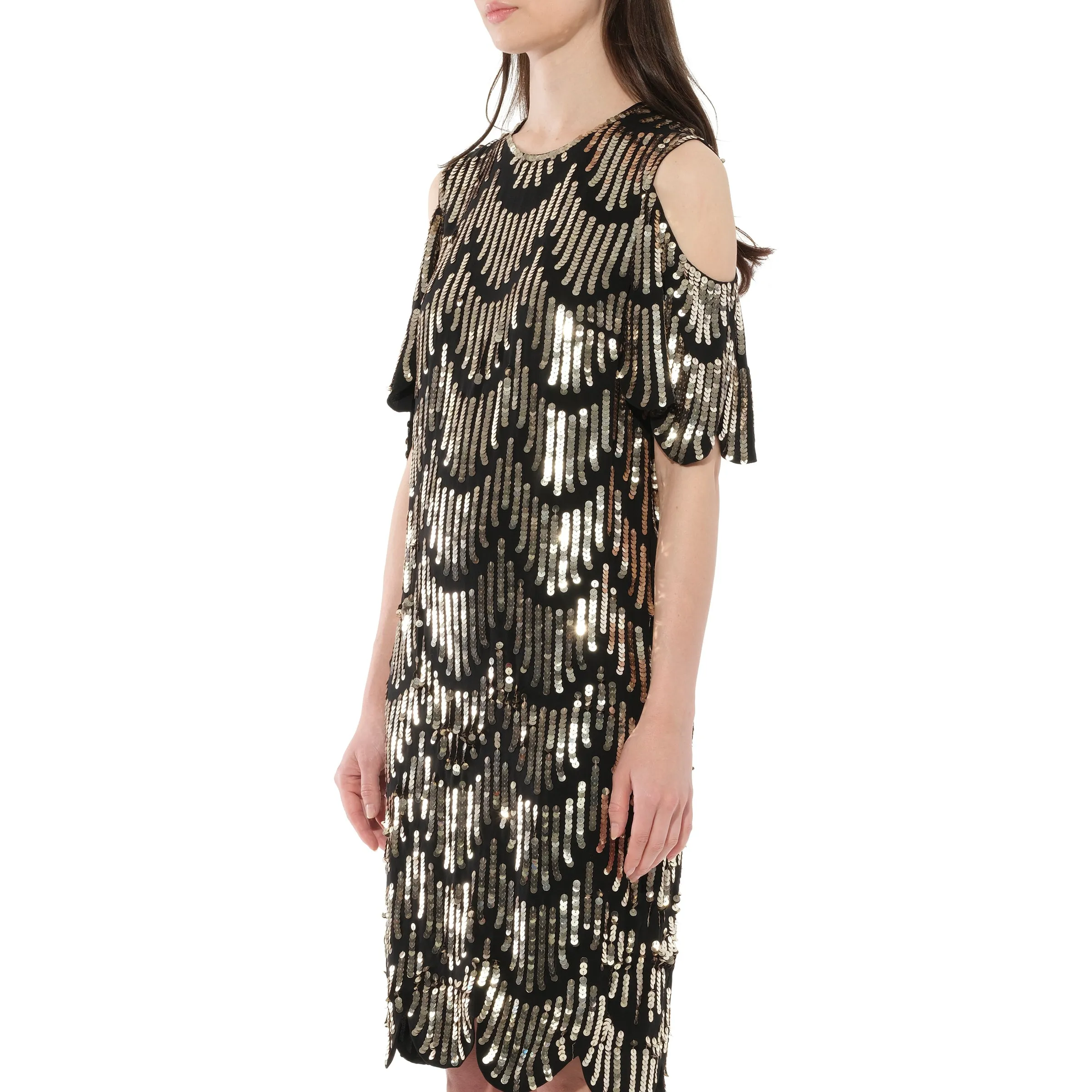 Short Dress in Gold sold by MARAIS product image thumbnail 5