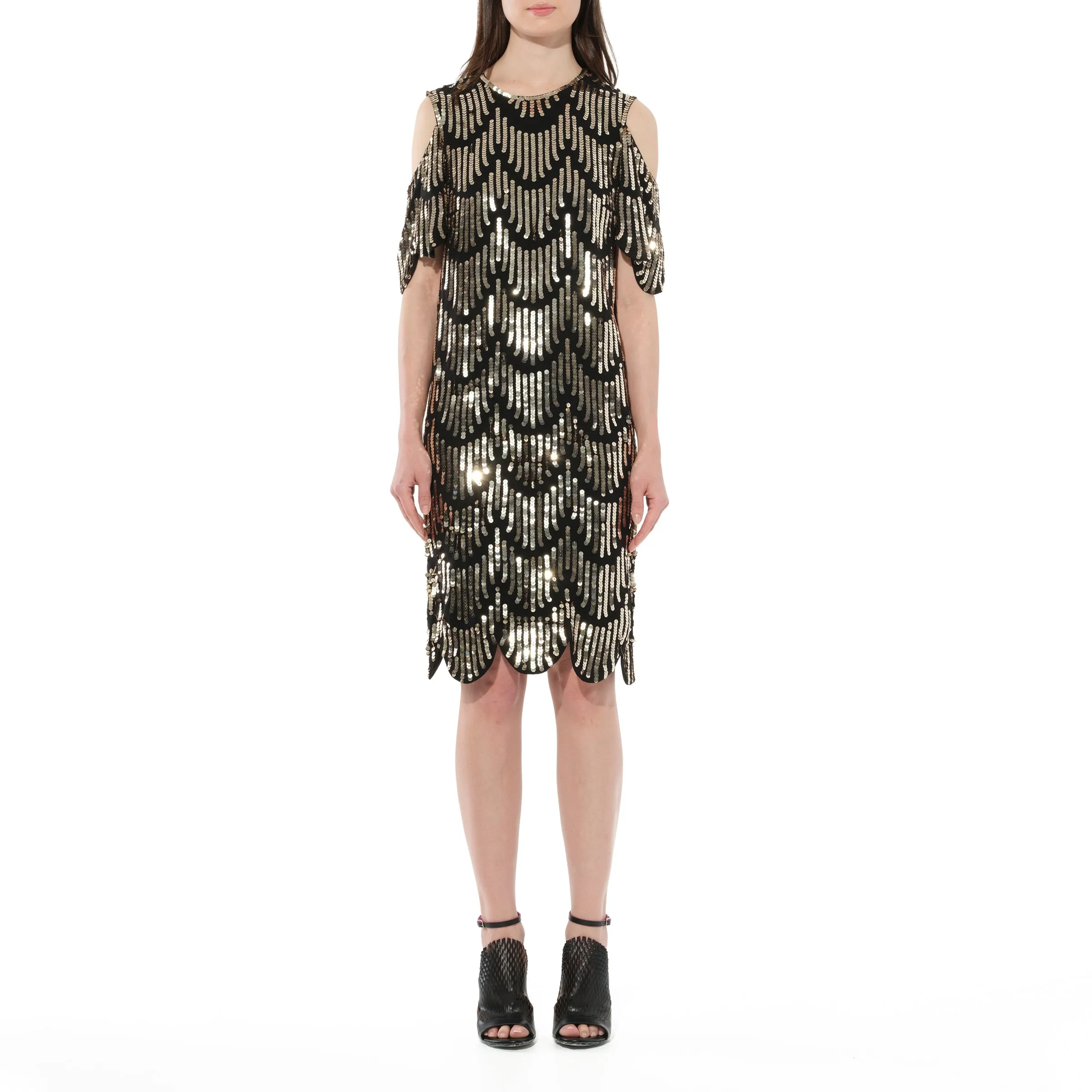 Short Dress in Gold sold by MARAIS product image thumbnail 4