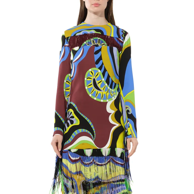 Tassel Dress in Multicolor made by Emilio Pucci