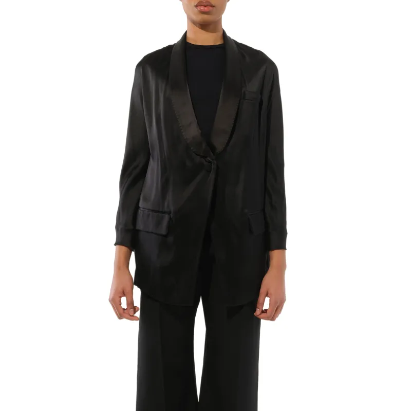 Long Jacket in Black sold by MARAIS