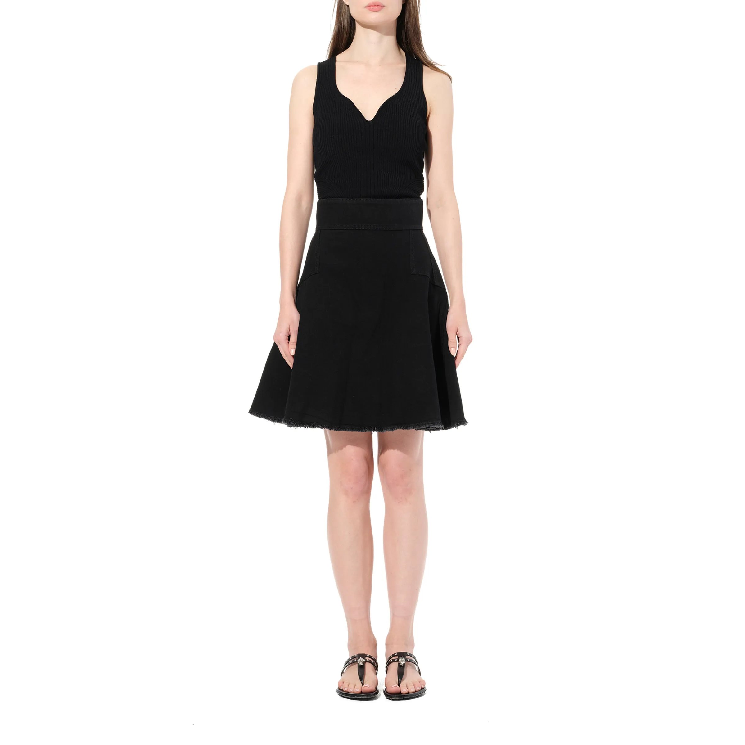 Mini Denim Skirt in Black sold by MARAIS product image thumbnail 4