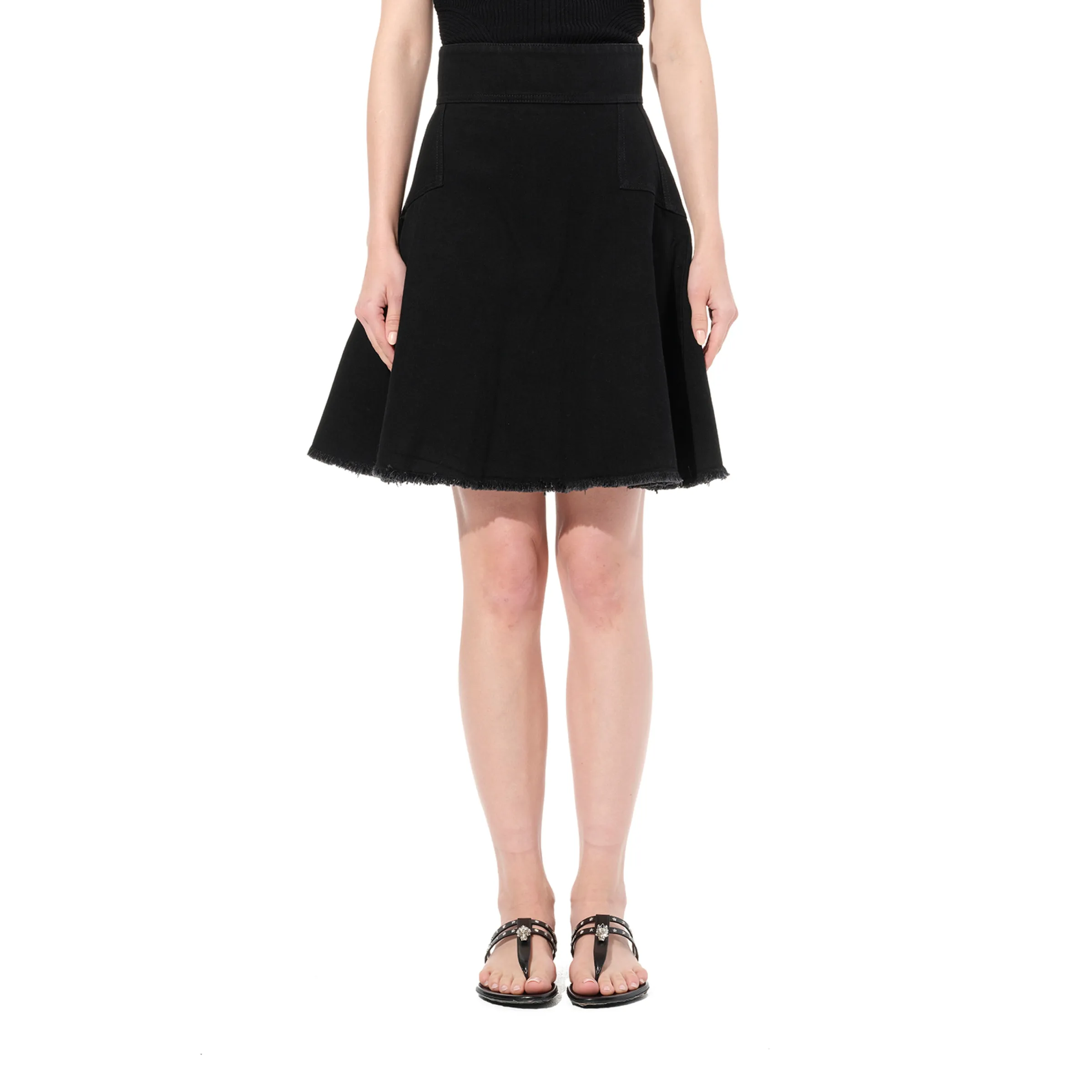 Mini Denim Skirt in Black sold by MARAIS