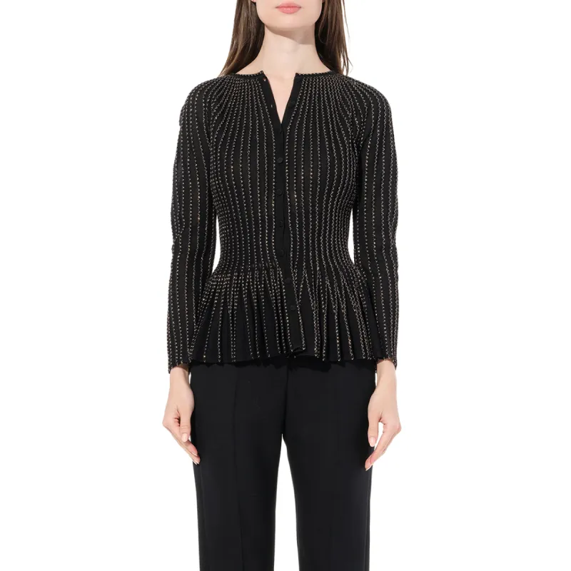 Cardigan in Black made by Alexander McQueen
