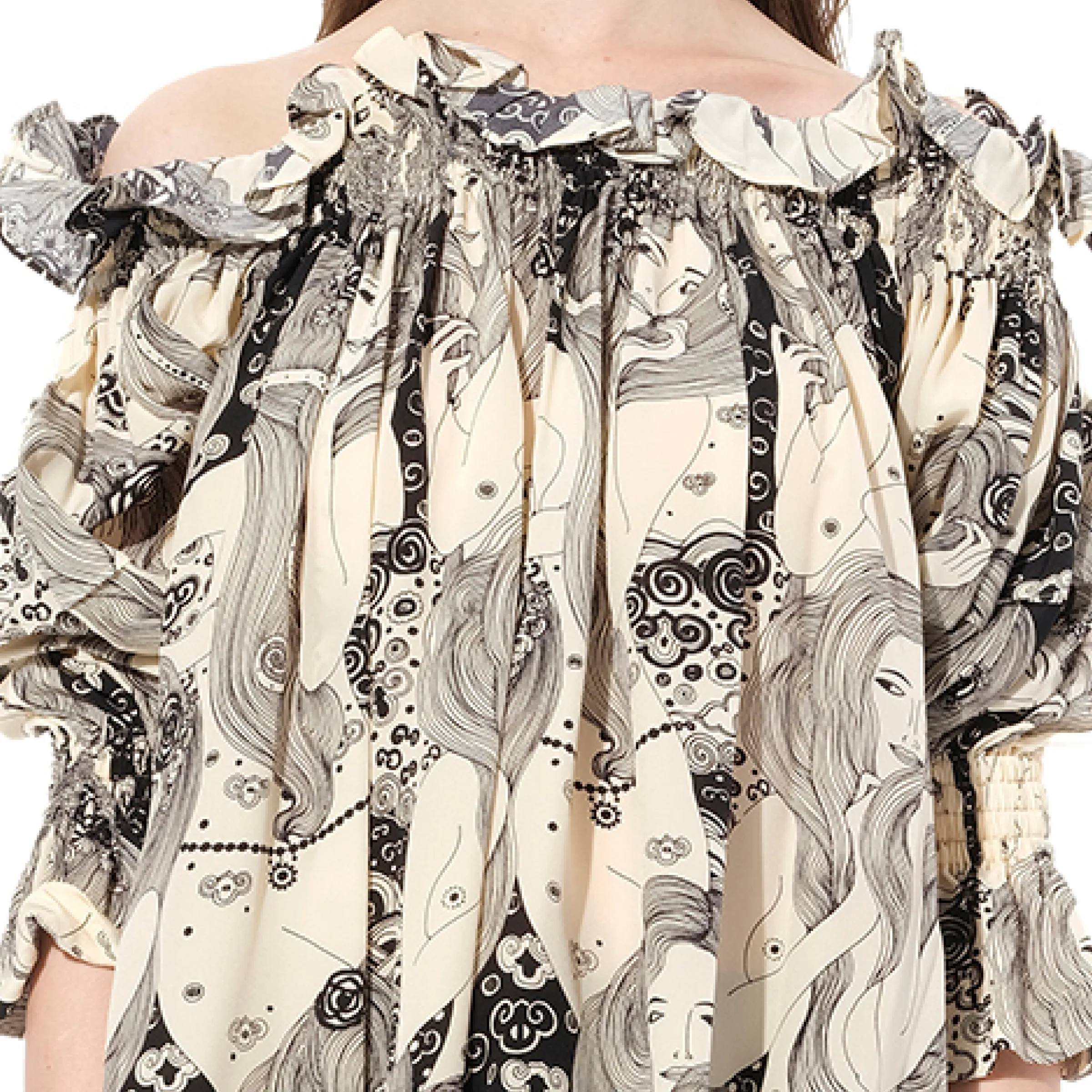 Off Shld Eve Top in Ivory sold by MARAIS product image thumbnail 2