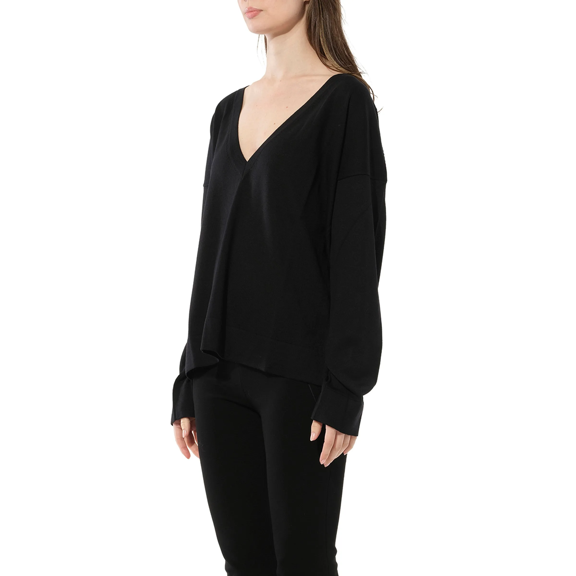 V Neck Sweater in Black sold by MARAIS product image thumbnail 5