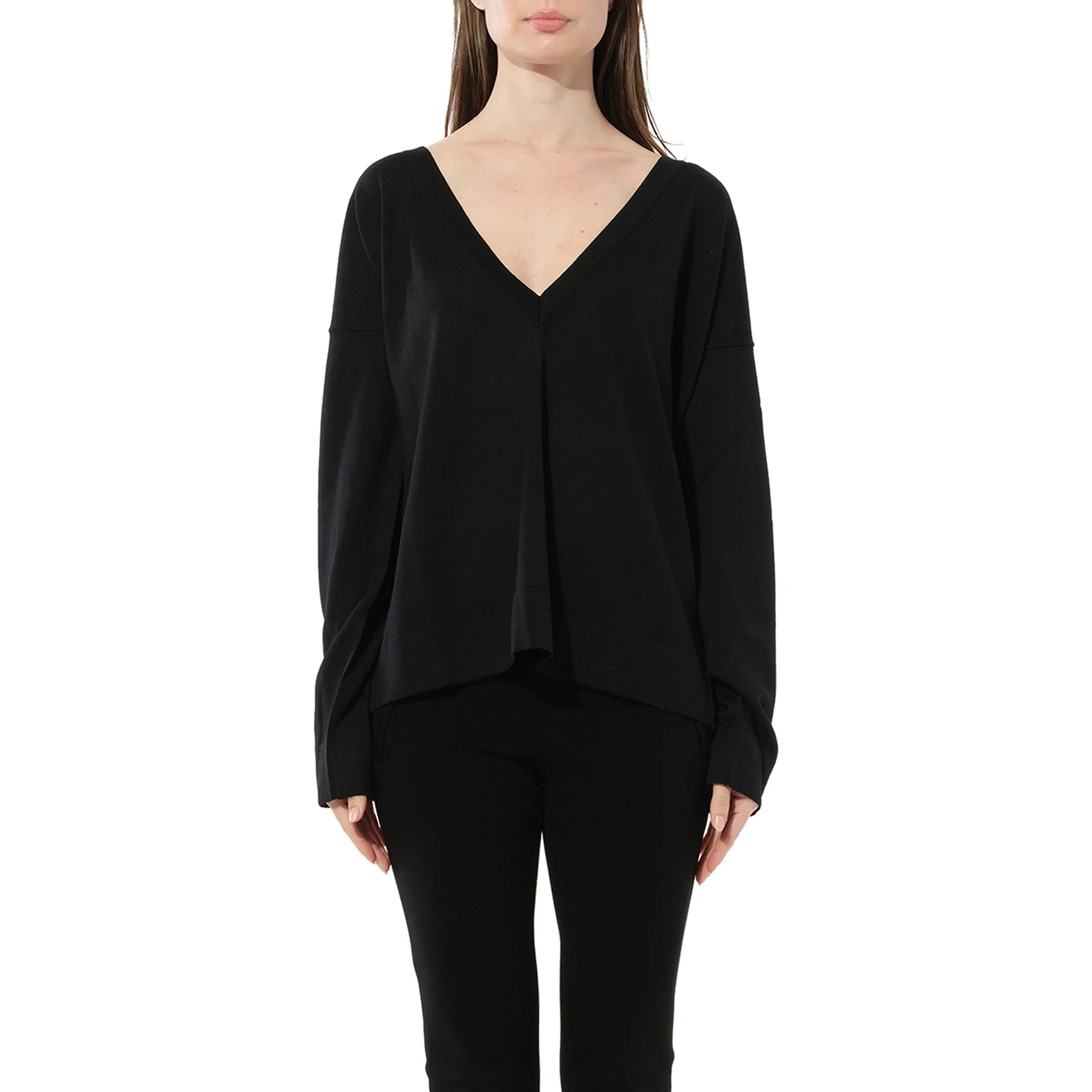 V Neck Sweater in Black sold by MARAIS