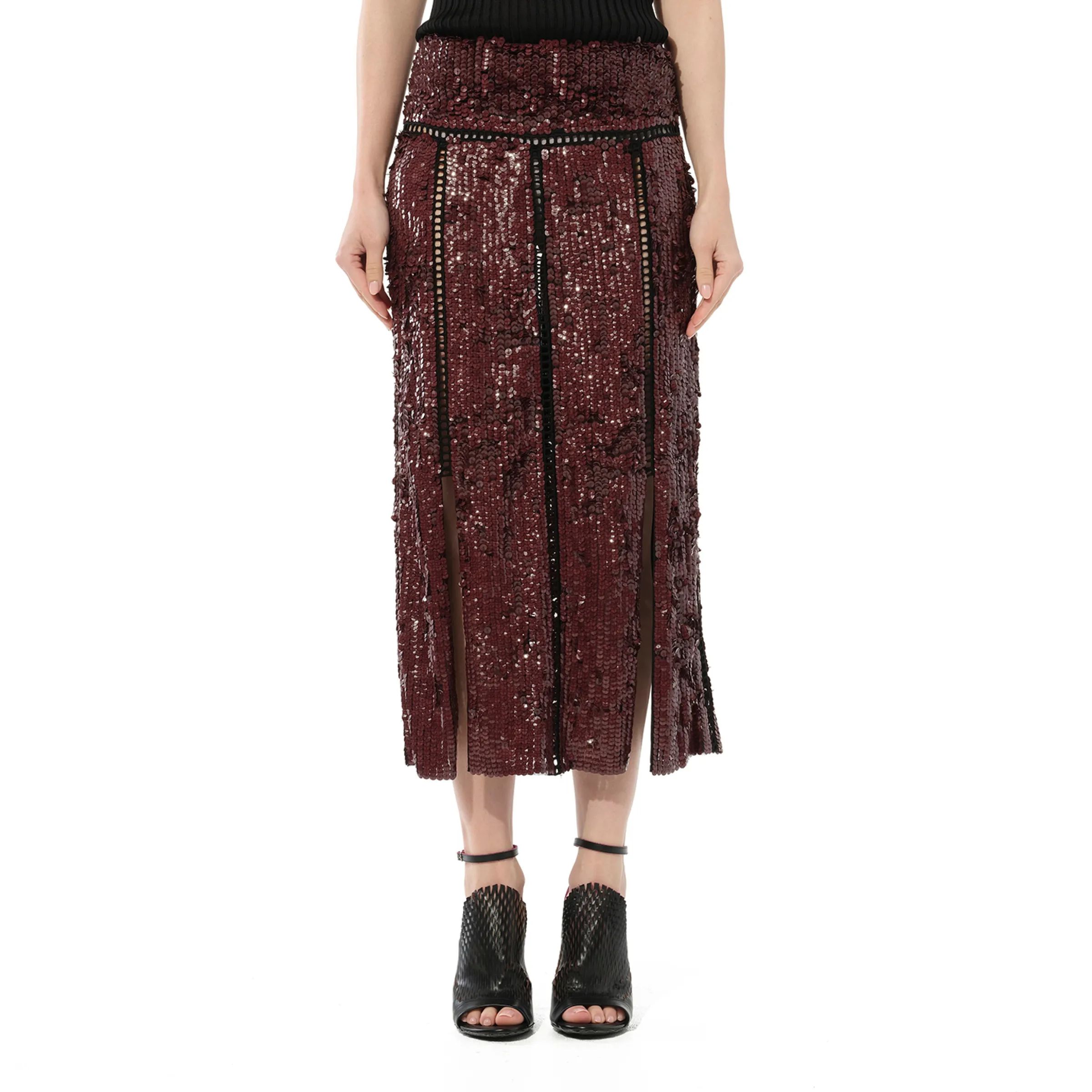 Skirt in Burgundy sold by MARAIS