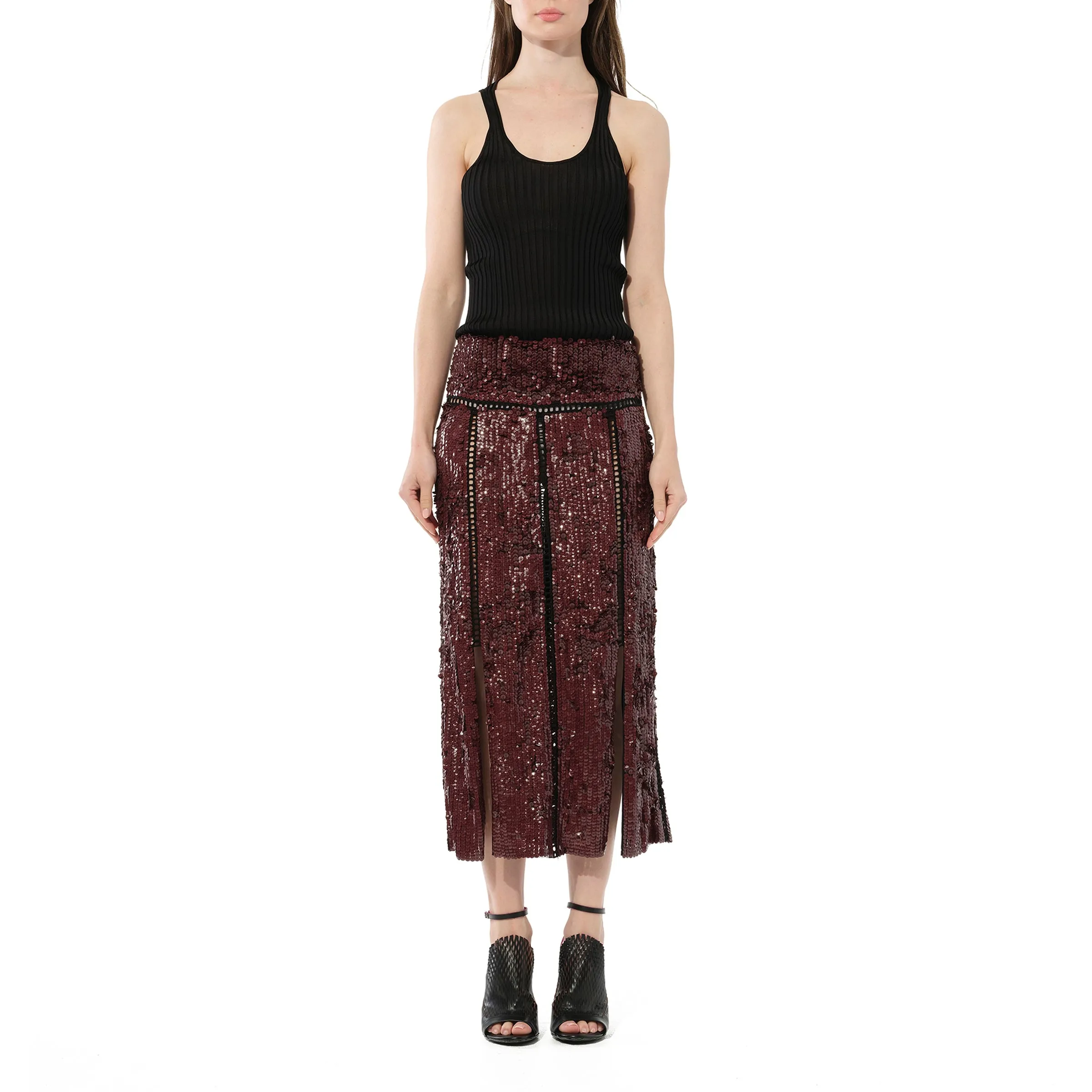 Skirt in Burgundy sold by MARAIS product image thumbnail 4