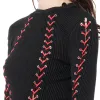 Knit Dress in Black/Red sold by MARAIS
