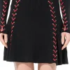 Knit Dress in Black/Red sold by MARAIS
