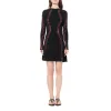 Knit Dress in Black/Red sold by MARAIS