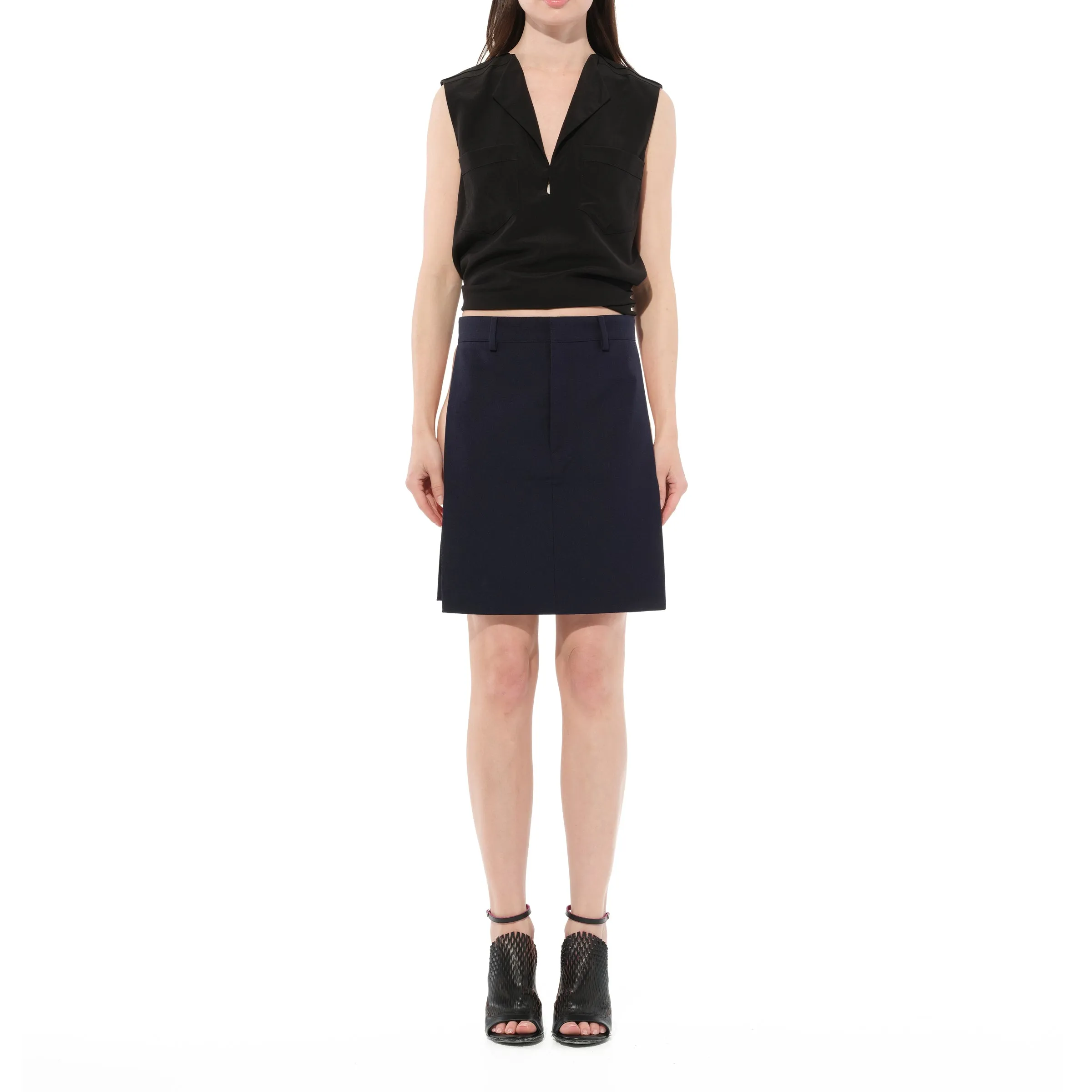 Podium Skirt in Navy sold by MARAIS product image thumbnail 4
