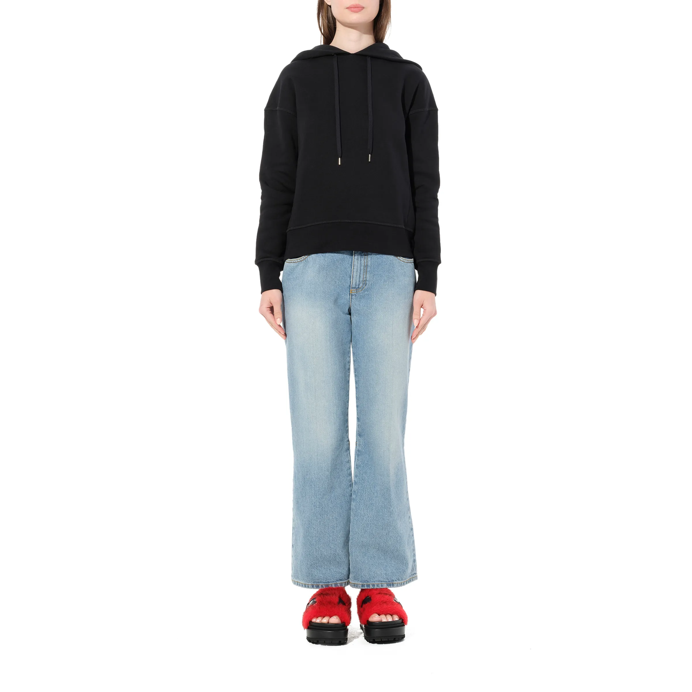 Emb Hood Sweatshirt in Black sold by MARAIS product image thumbnail 4