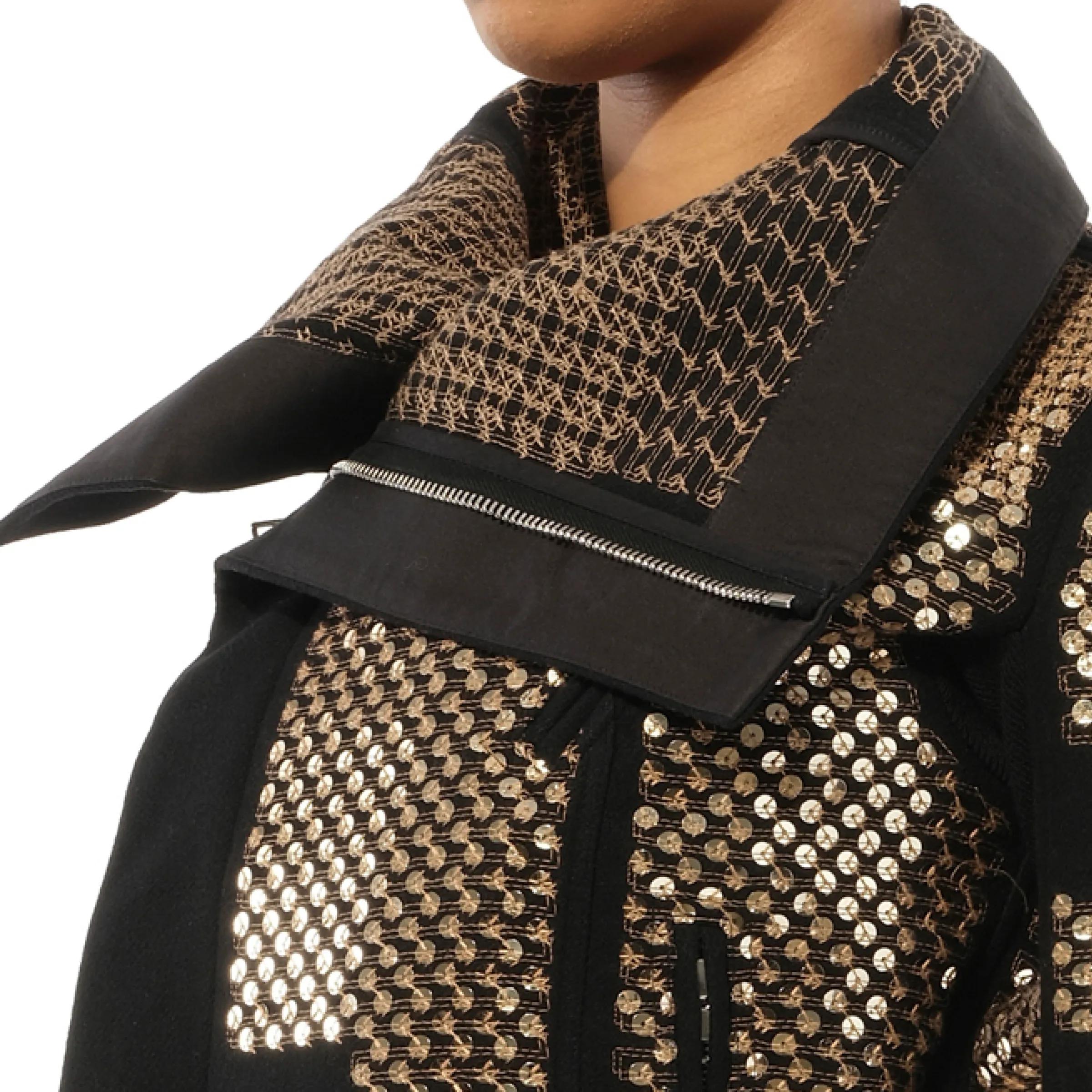 Emb Classic Biker Leather Jacket in Black sold by MARAIS product image thumbnail 3