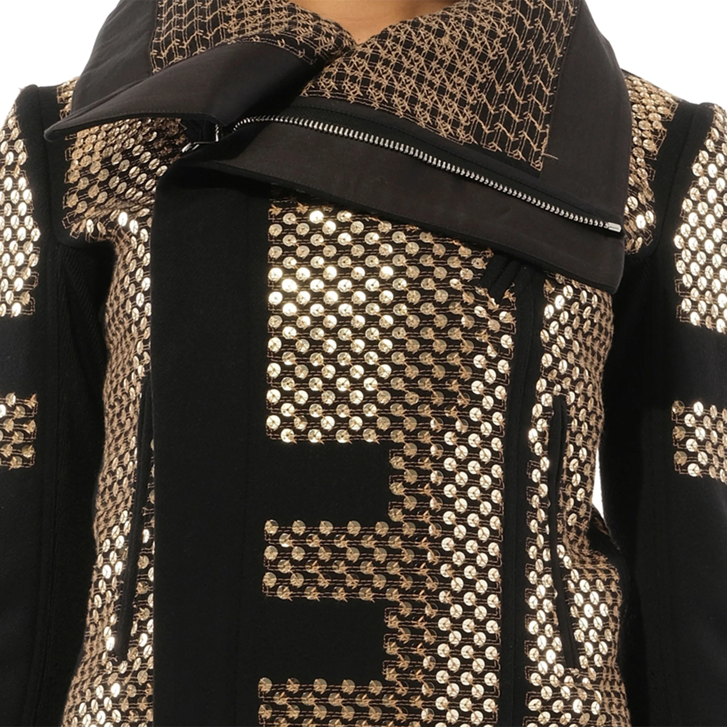 Emb Classic Biker Leather Jacket in Black sold by MARAIS product image thumbnail 2