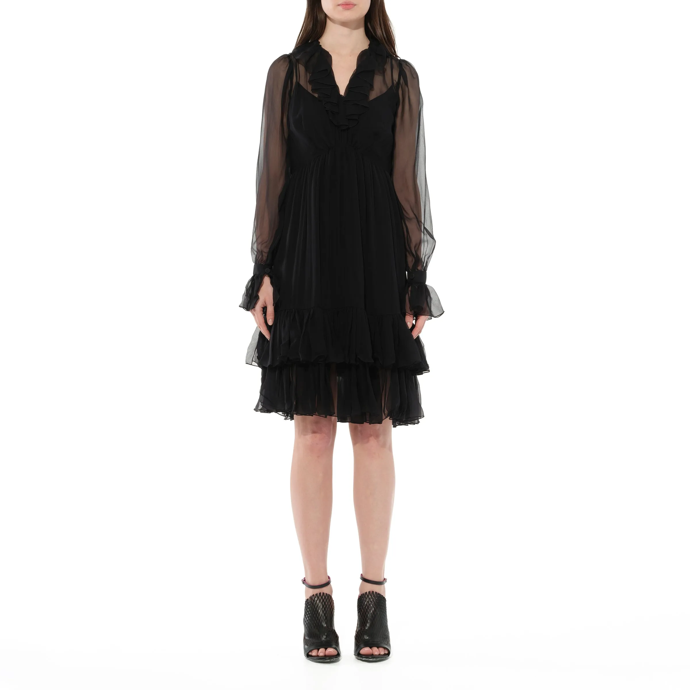 Long Sleeve Dress in Black sold by MARAIS product image thumbnail 4