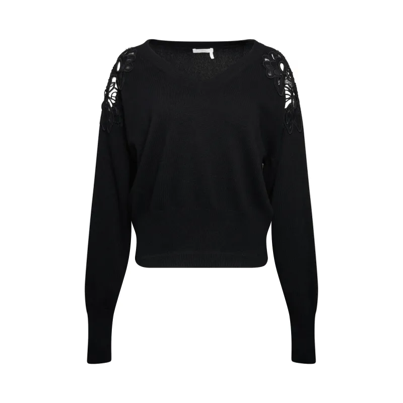 Pullover Sweater in Black sold by MARAIS