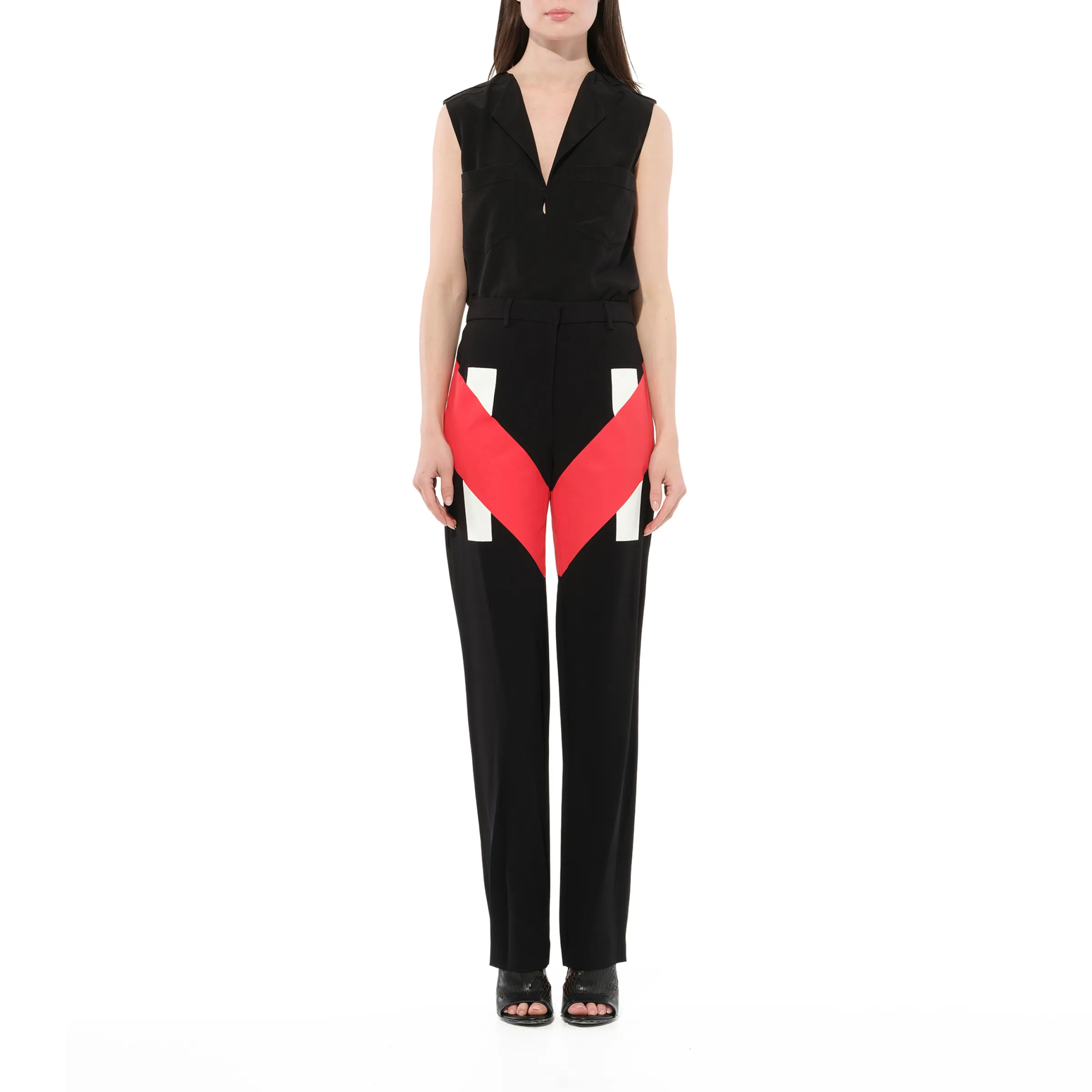Pants in Black/Red sold by MARAIS product image thumbnail 4