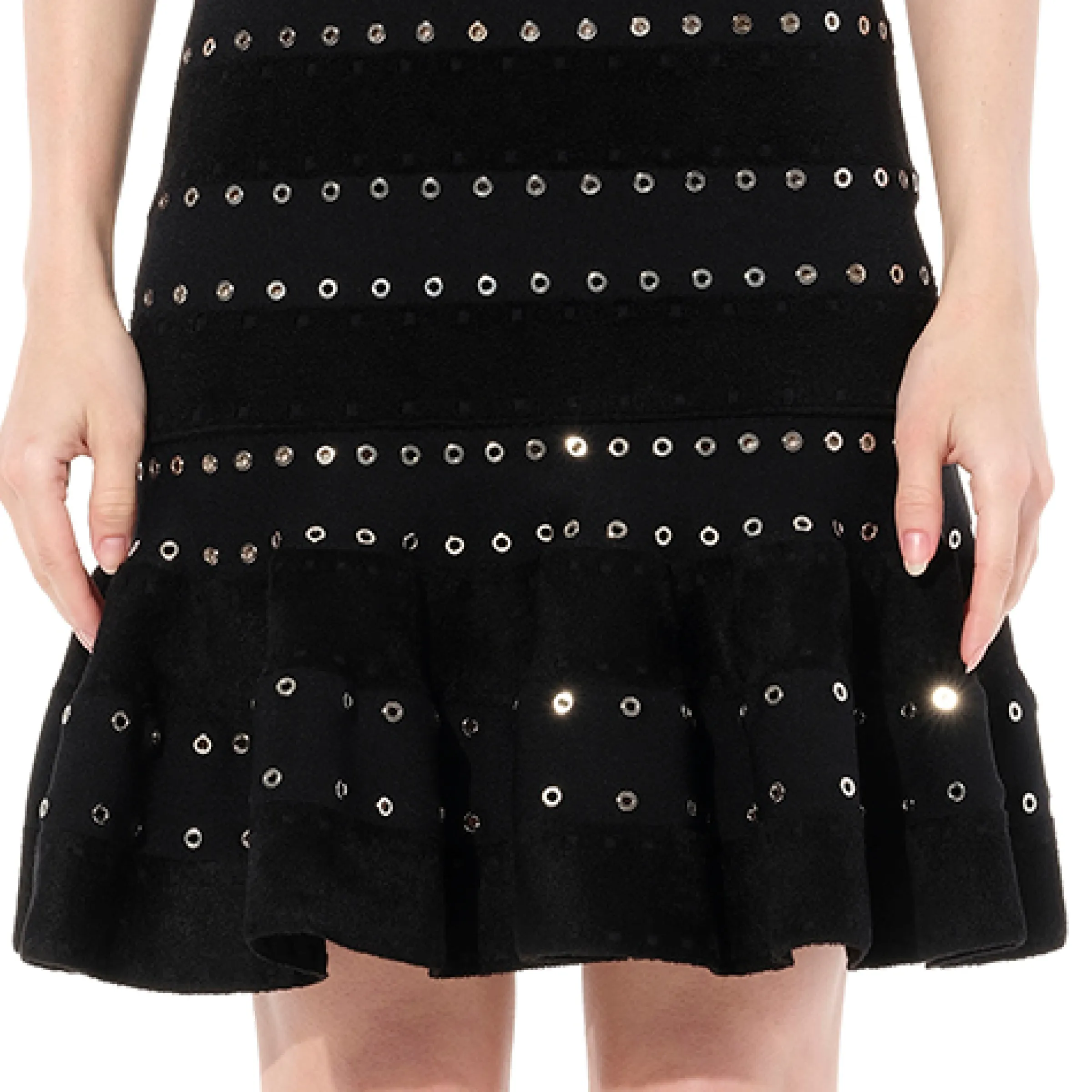 Eyelet Mini Dress in Black sold by MARAIS product image thumbnail 3