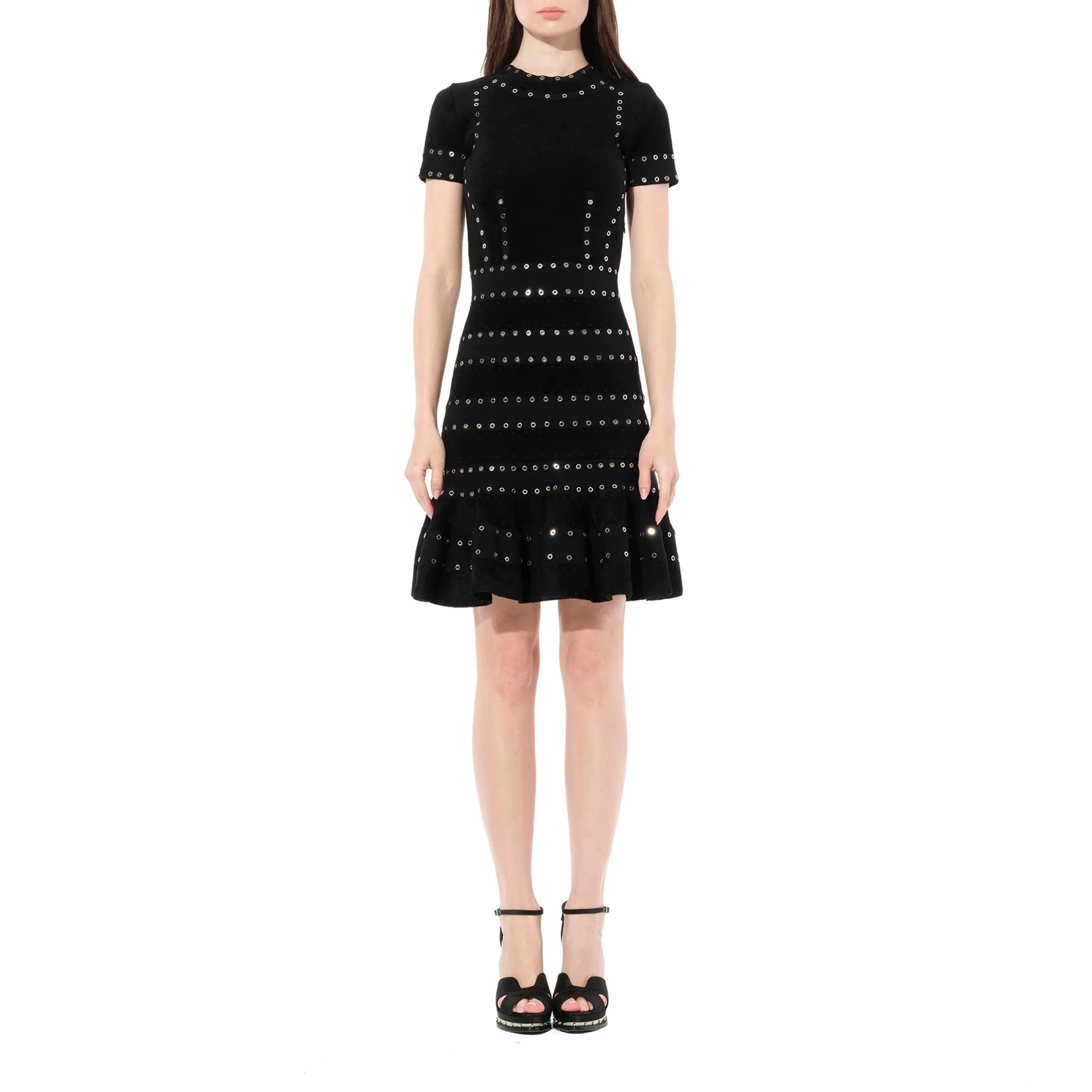 Eyelet Mini Dress in Black sold by MARAIS product image thumbnail 4