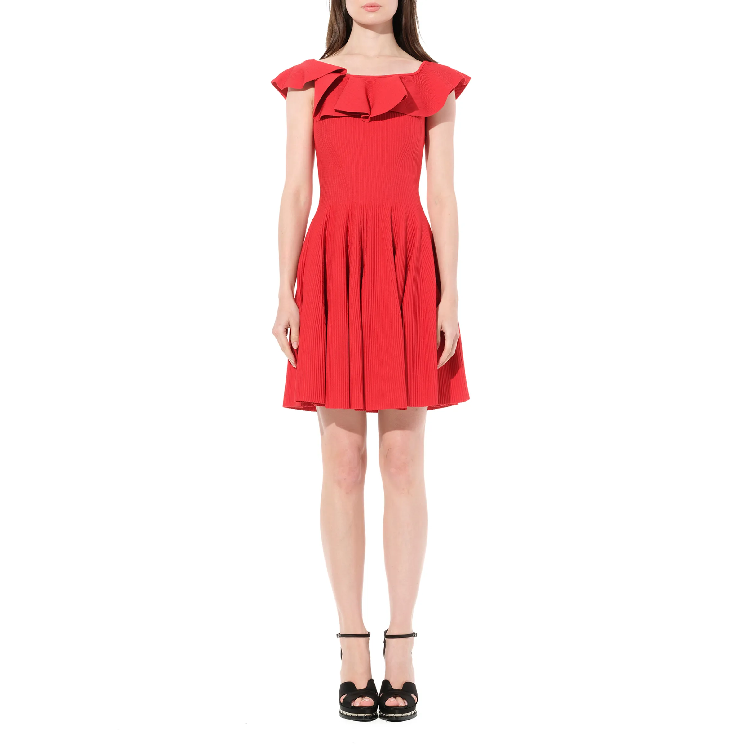 Stretch Mini Dress in Red sold by MARAIS product image thumbnail 4