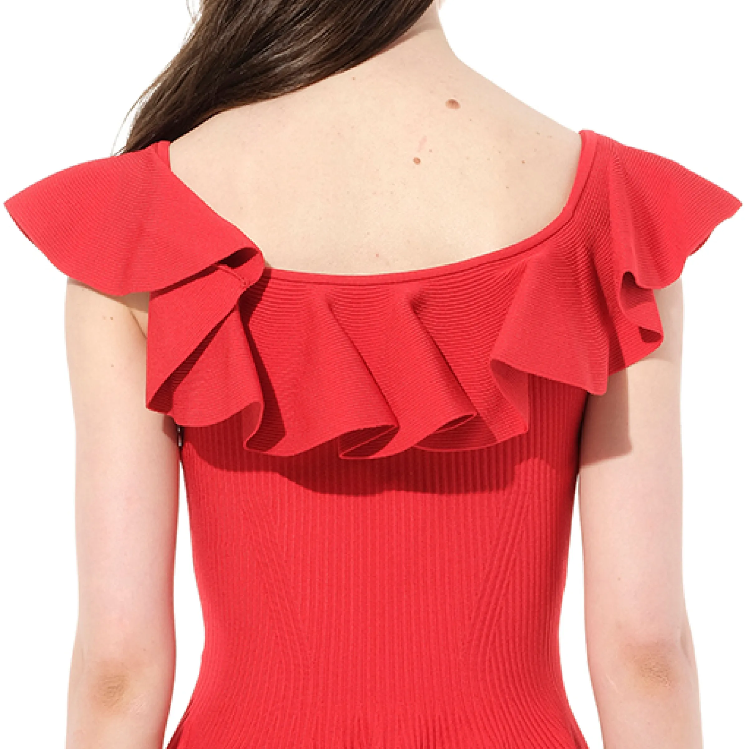 Stretch Mini Dress in Red sold by MARAIS product image thumbnail 3