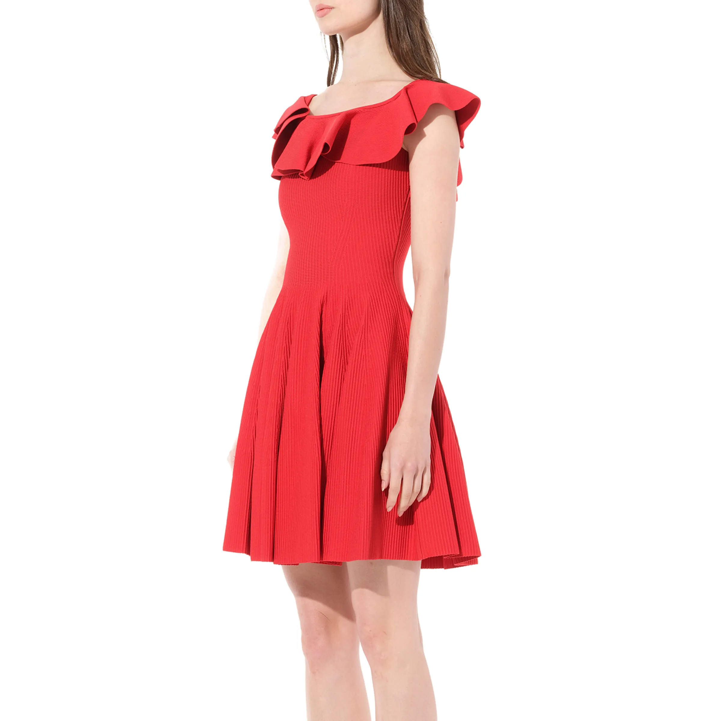 Stretch Mini Dress in Red sold by MARAIS product image thumbnail 5