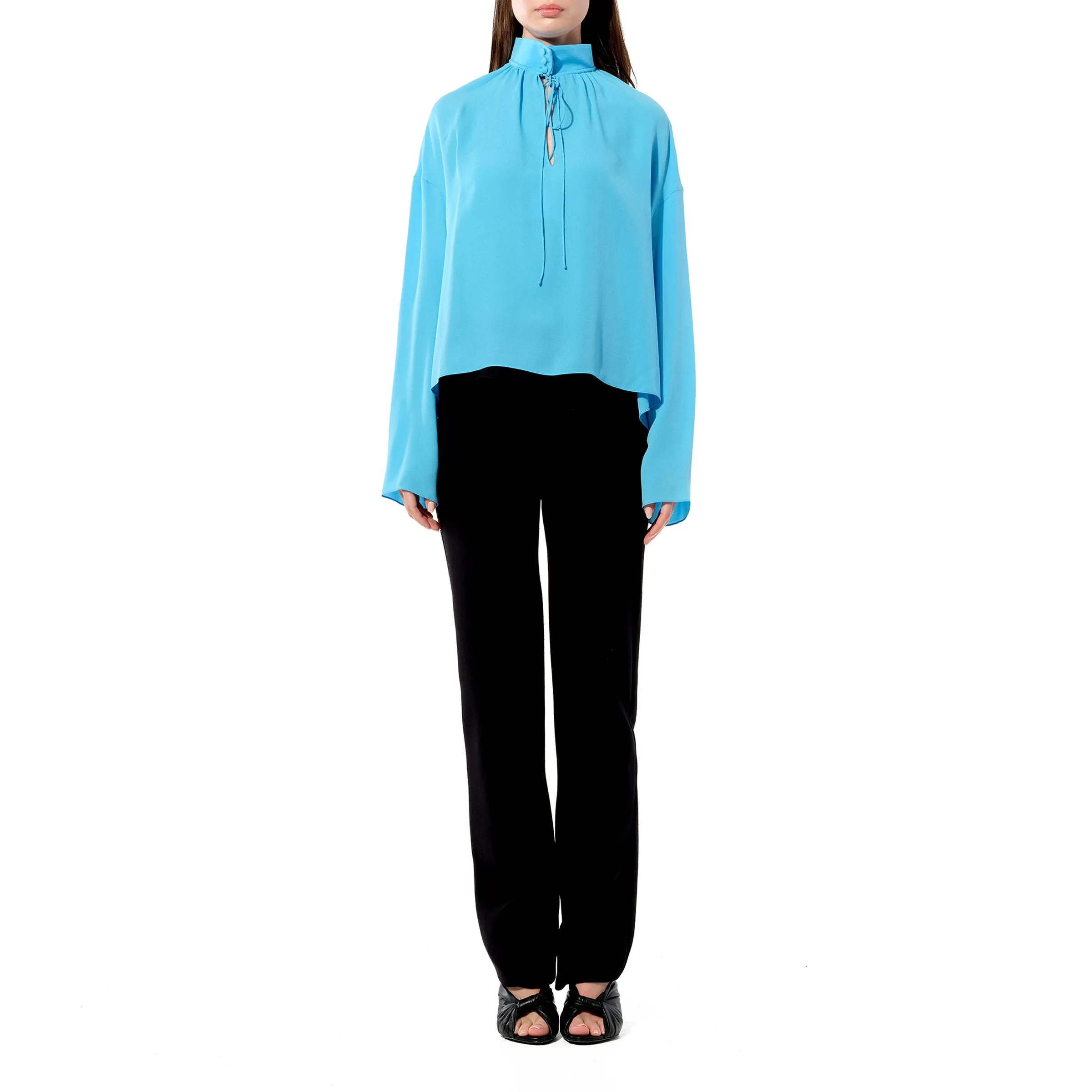Georgette Shirt in Bleu sold by MARAIS product image thumbnail 4