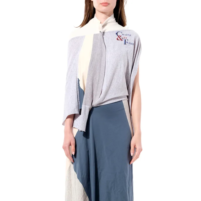 Asym Dress in Ecru sold by MARAIS