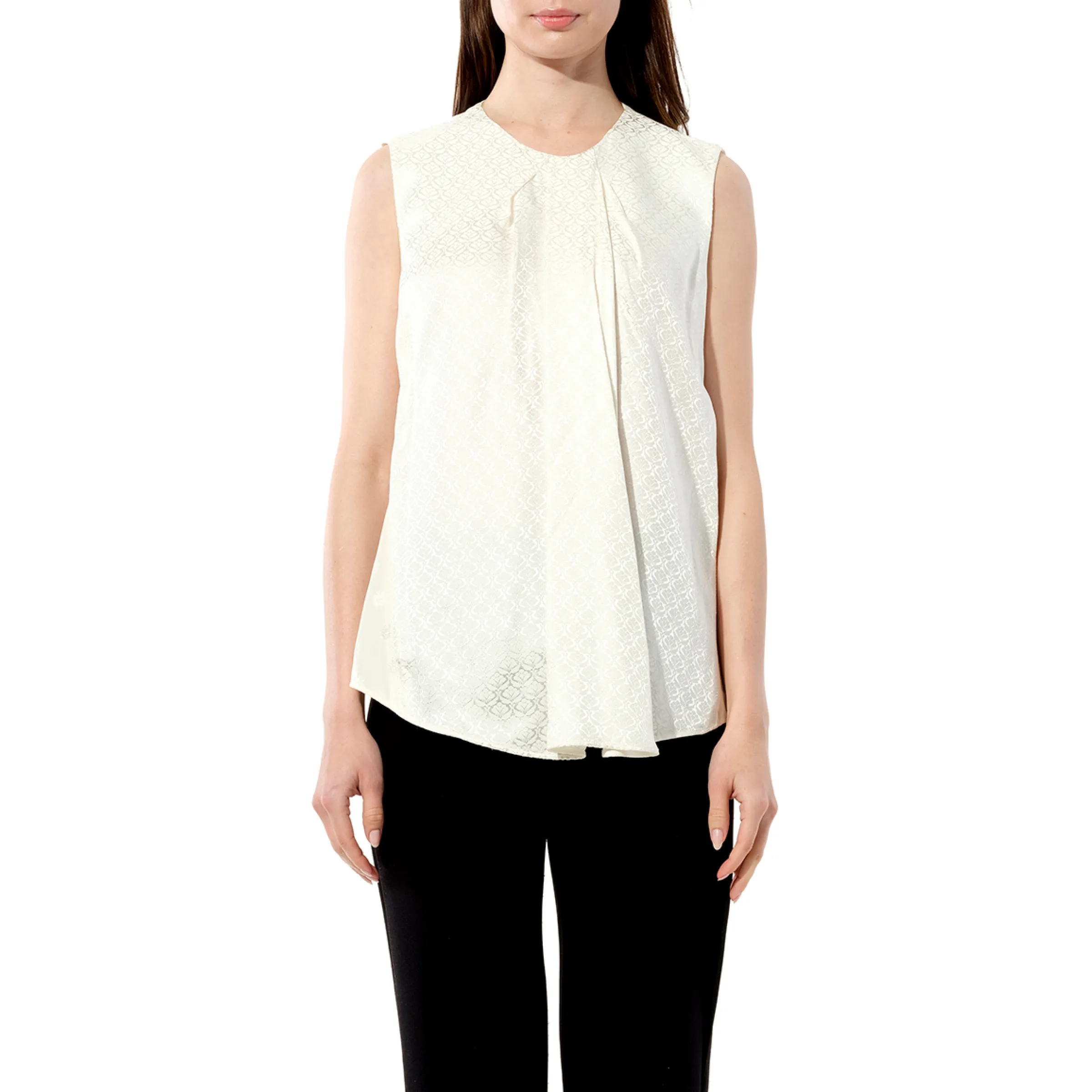 Mix Satin Top in White sold by MARAIS